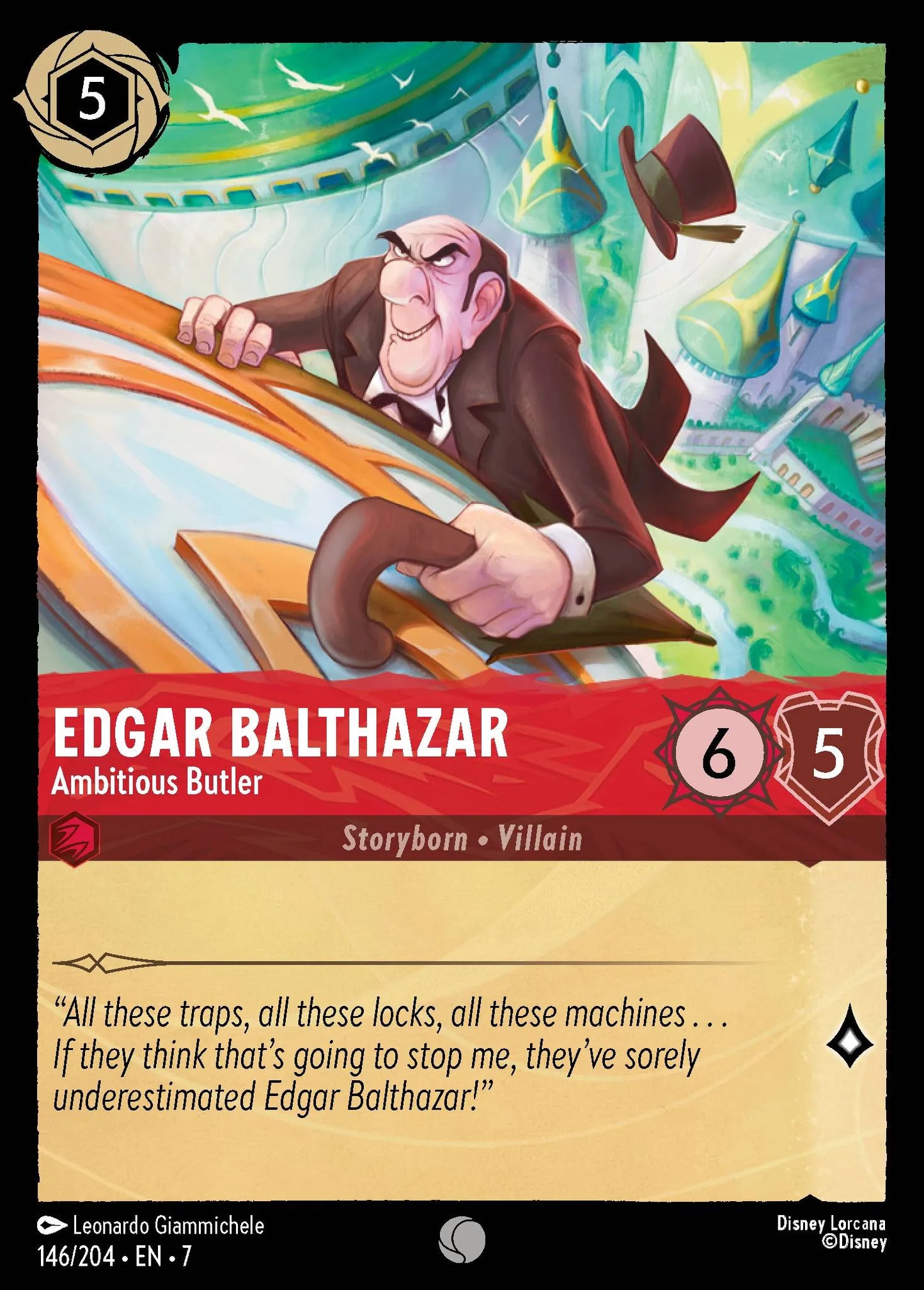 Edgar Balthazar - Ambitious Butler | Archazia's Island #146 (Near Mint Foil) | Disney Lorcana Single Australia (Near Mint)