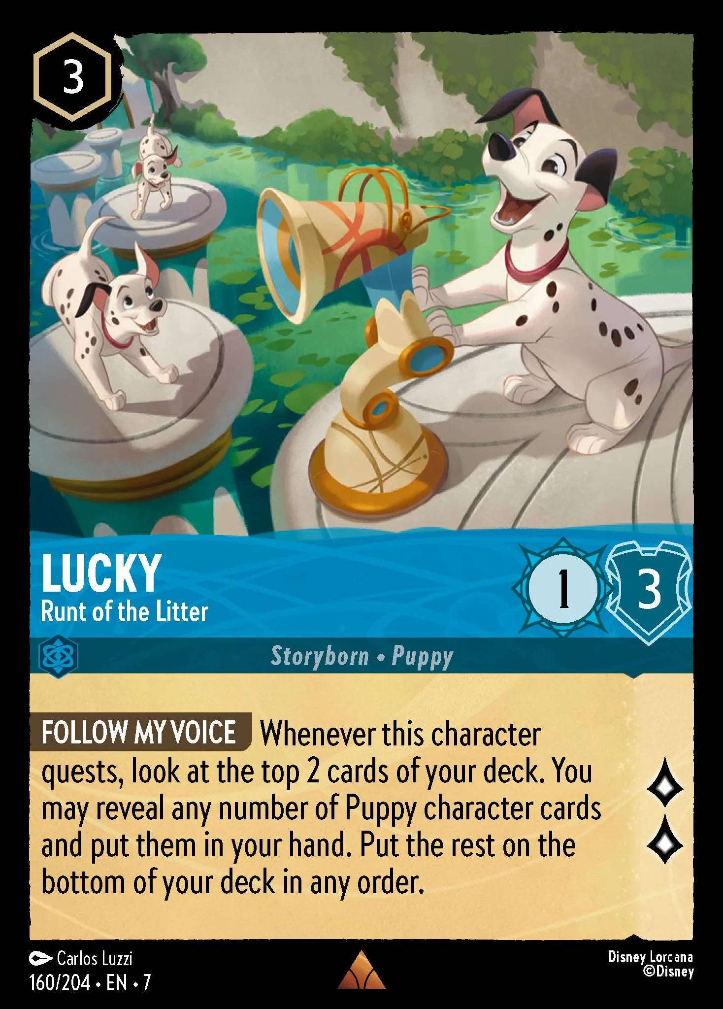 Lucky - Runt of the Litter | Archazia's Island #160 (Near Mint) | Disney Lorcana Single Australia (Near Mint)