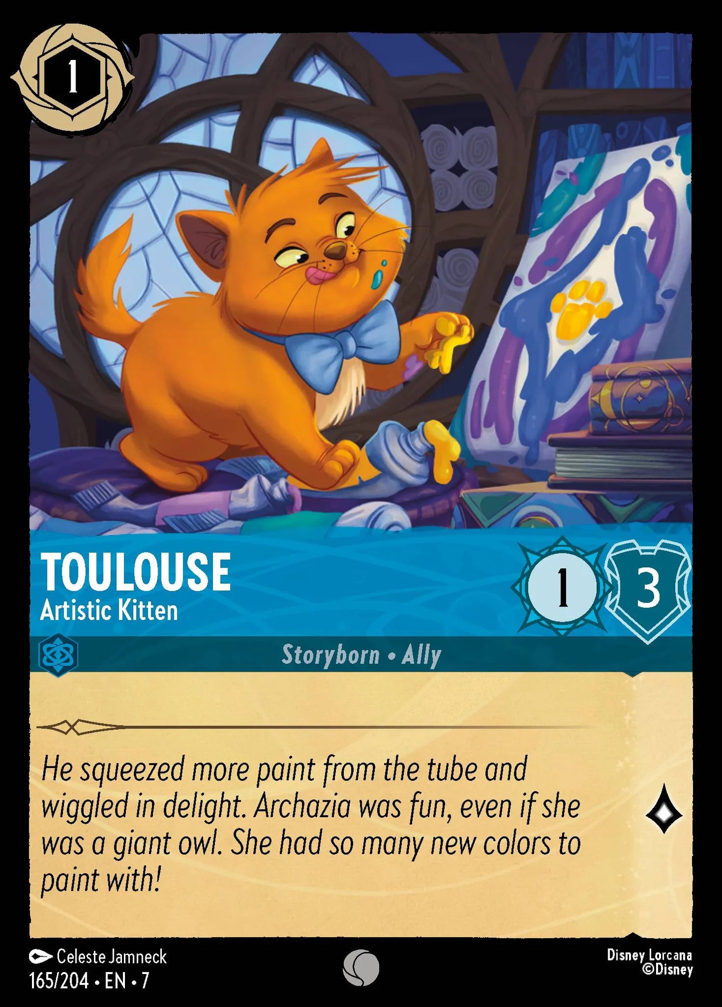 Toulouse - Artistic Kitten | Archazia's Island #165 (Near Mint) | Disney Lorcana Single Australia (Near Mint)