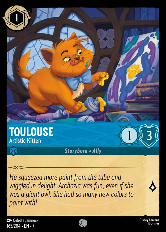 Toulouse - Artistic Kitten | Archazia's Island #165 (Near Mint Foil) | Disney Lorcana Single Australia (Near Mint)