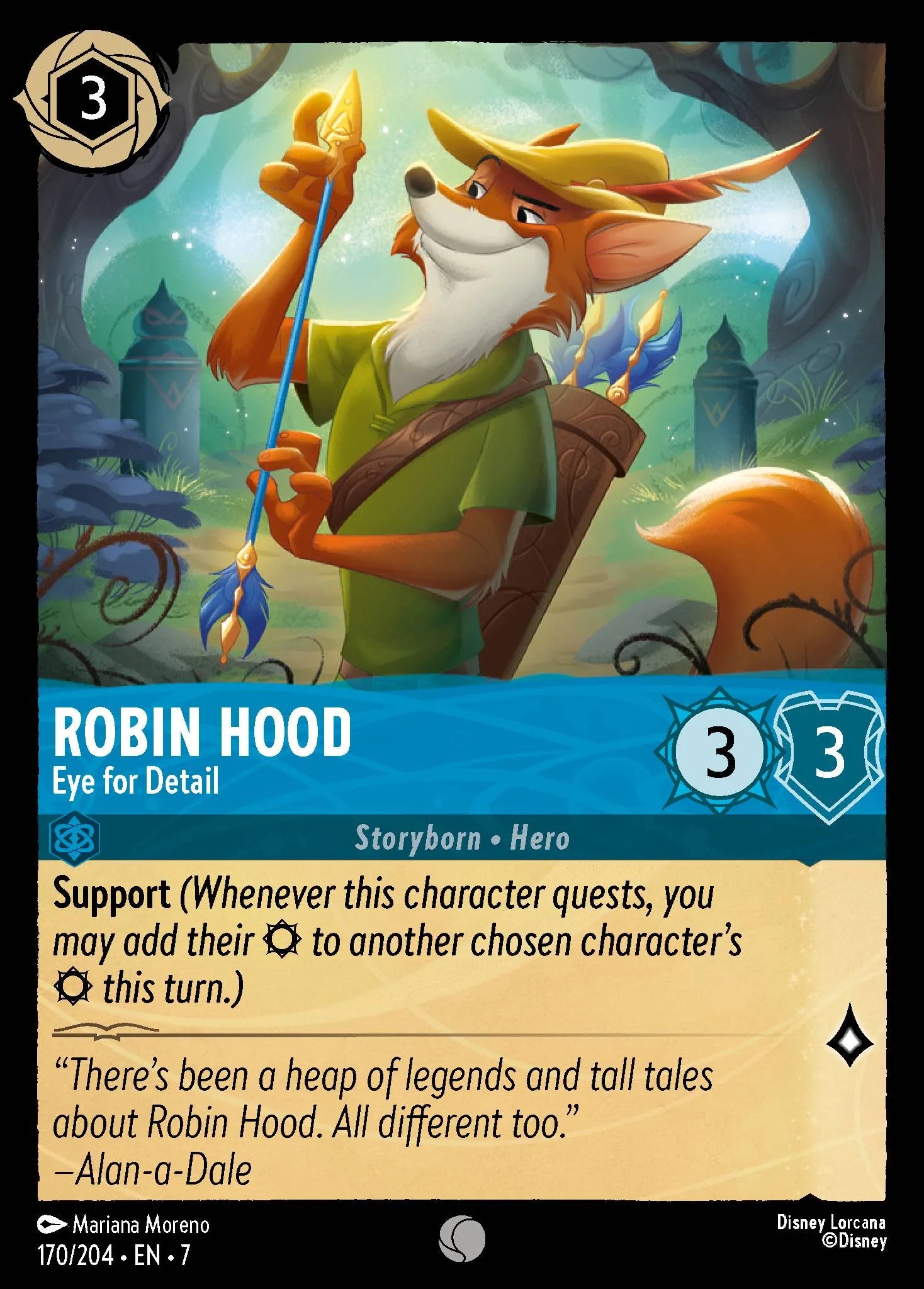 Robin Hood - Eye for Detail | Archazia's Island #170 (Near Mint Foil) | Disney Lorcana Single Australia (Near Mint)