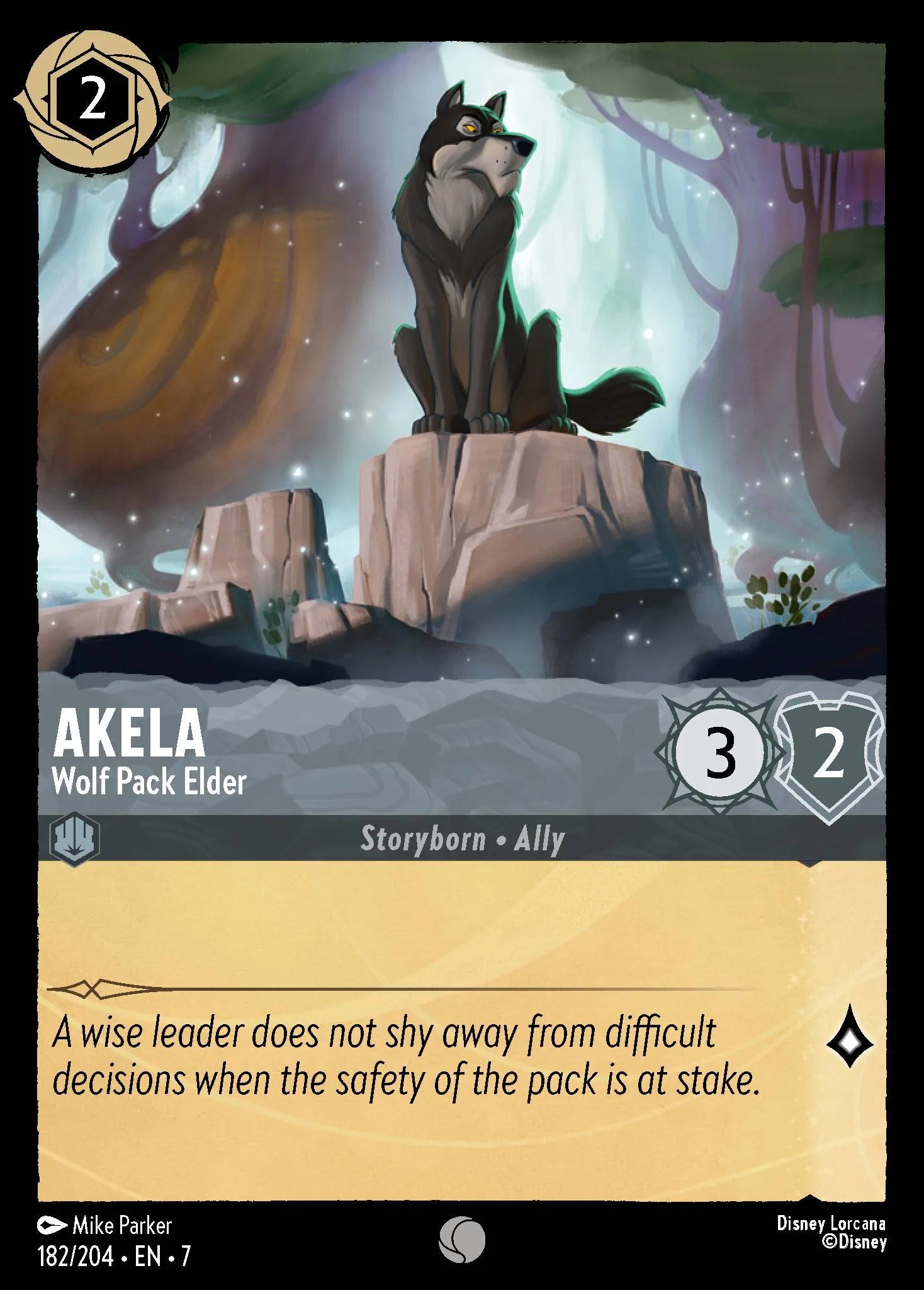Akela - Wolf Pack Elder | Archazia's Island #182 (Near Mint Foil) | Disney Lorcana Single Australia (Near Mint)