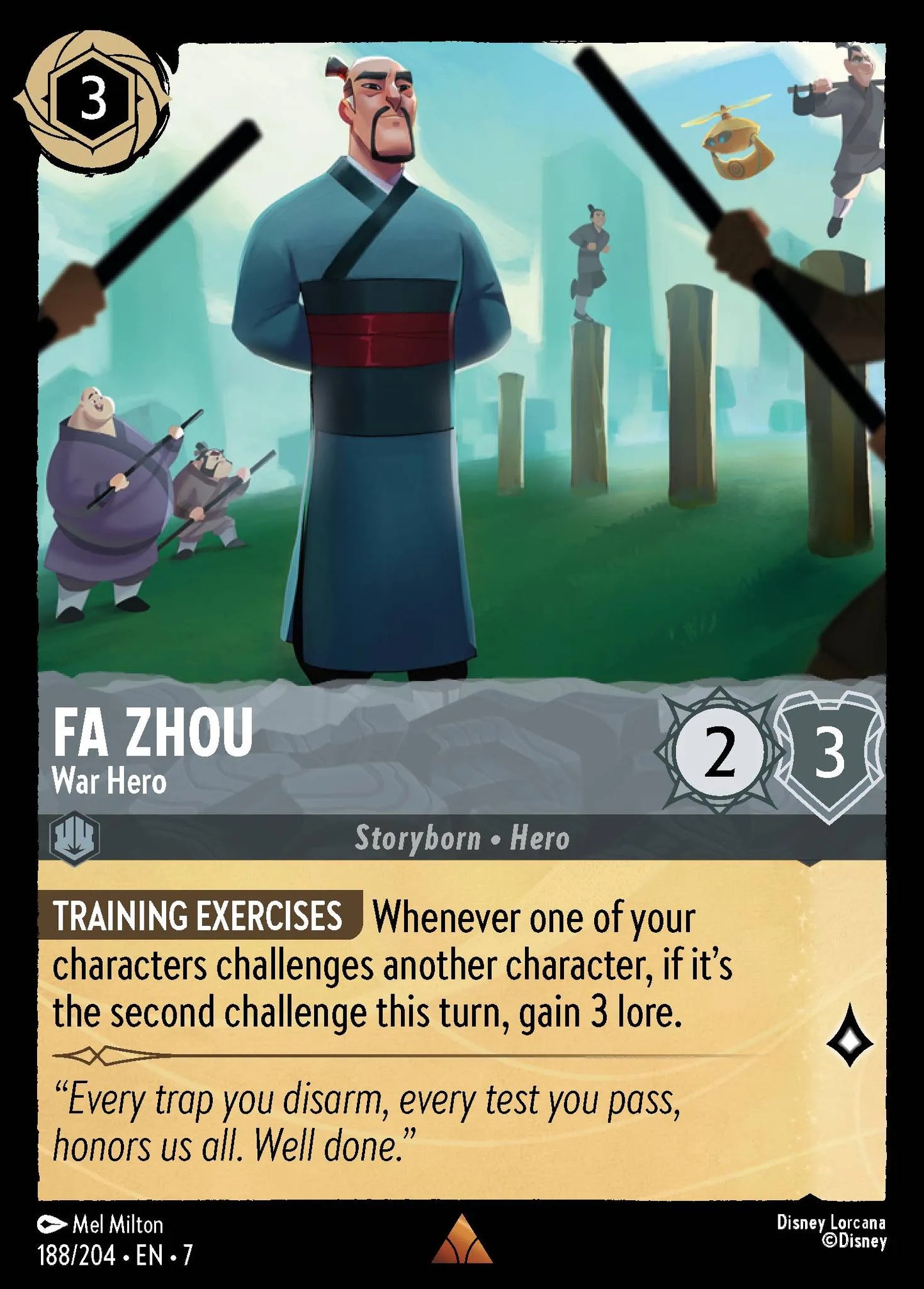 Fa Zhou - War Hero | Archazia's Island #188 (Near Mint) | Disney Lorcana Single Australia (Near Mint)