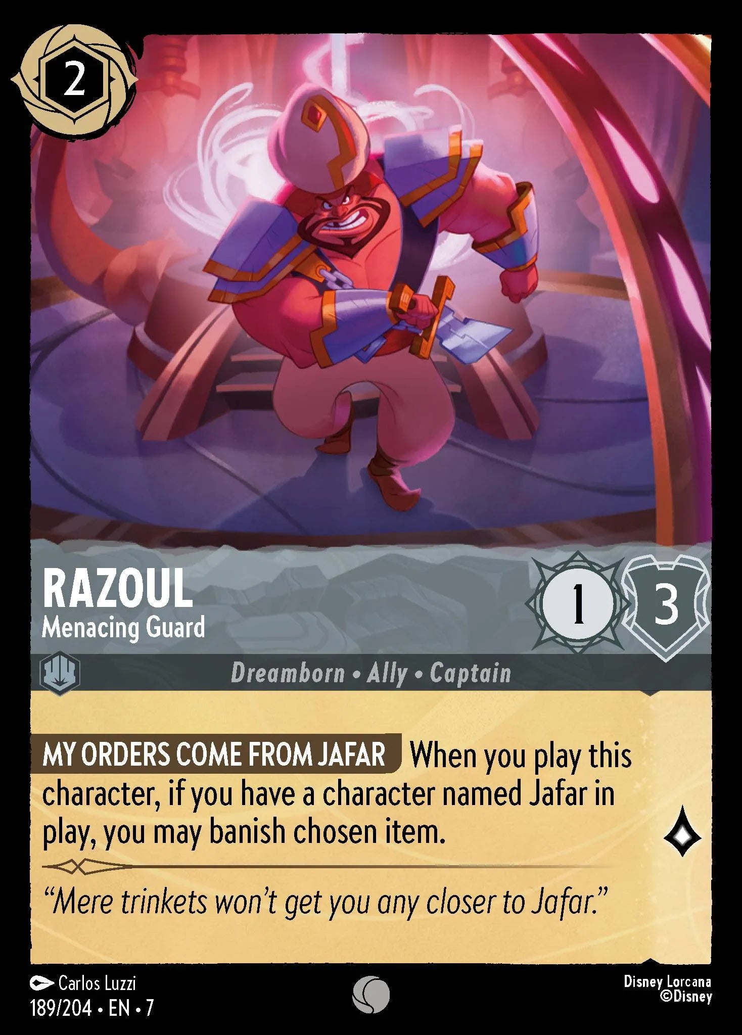 Razoul - Menacing Guard | Archazia's Island #189 (Near Mint Foil) | Disney Lorcana Single Australia (Near Mint)