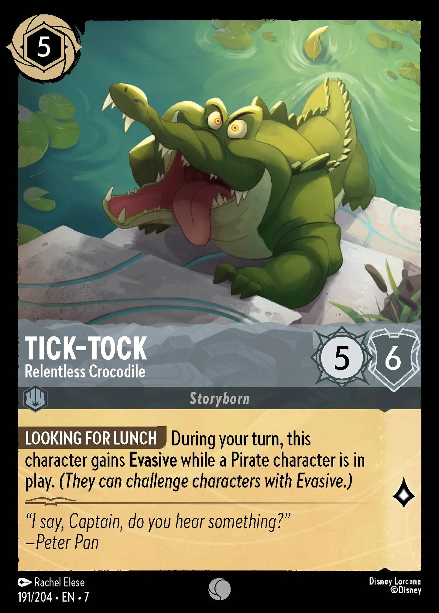 Tick-Tock - Relentless Crocodile | Archazia's Island #191 (Near Mint Foil) | Disney Lorcana Single Australia (Near Mint)