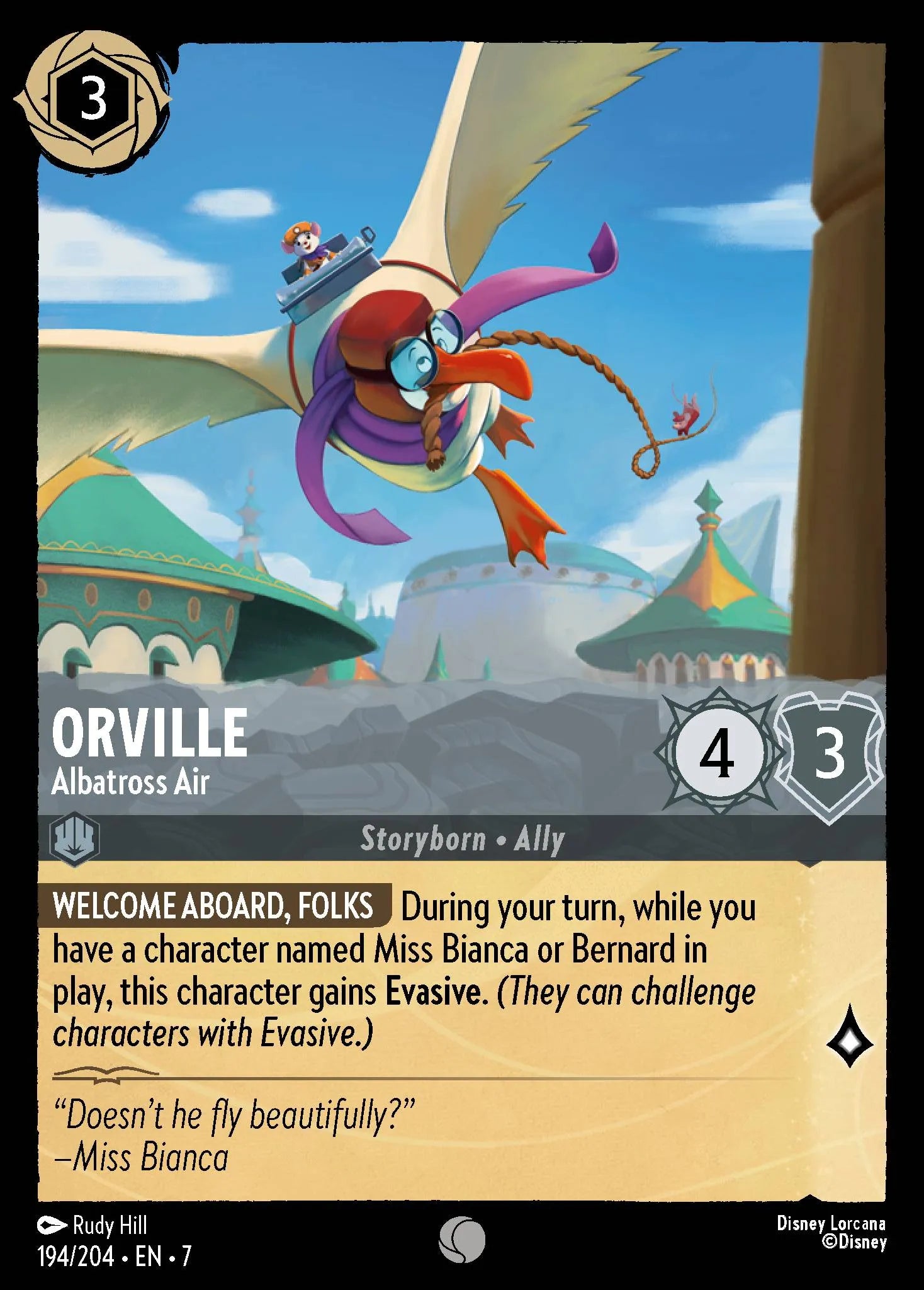 Orville - Albatross Air | Archazia's Island #194 (Near Mint Foil) | Disney Lorcana Single Australia (Near Mint)
