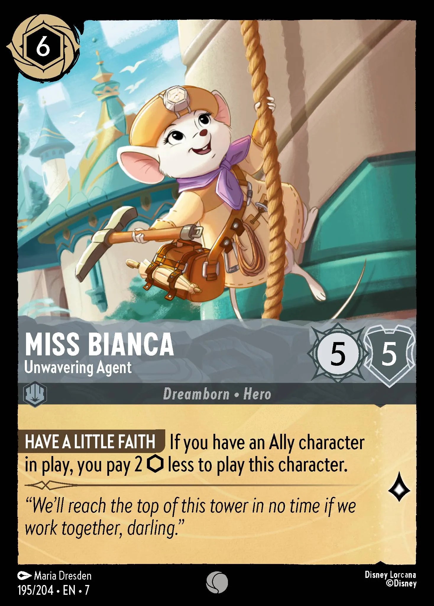 Miss Bianca - Unwavering Agent | Archazia's Island #195 (Near Mint) | Disney Lorcana Single Australia (Near Mint)