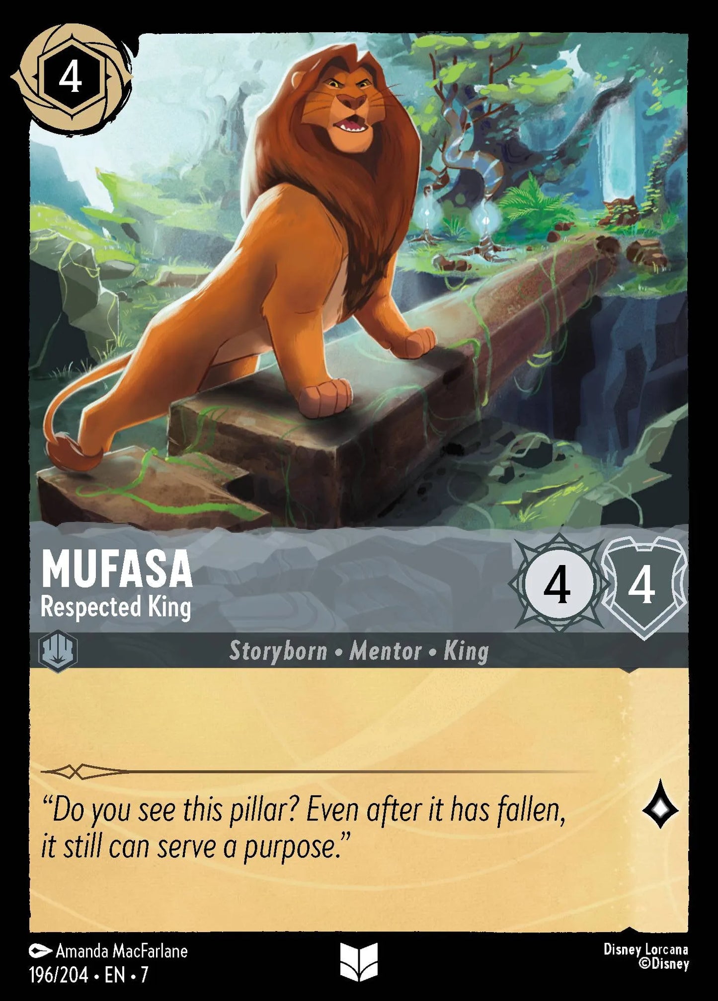 Mufasa - Respected King | Archazia's Island #196 (Near Mint Foil) | Disney Lorcana Single Australia (Near Mint)