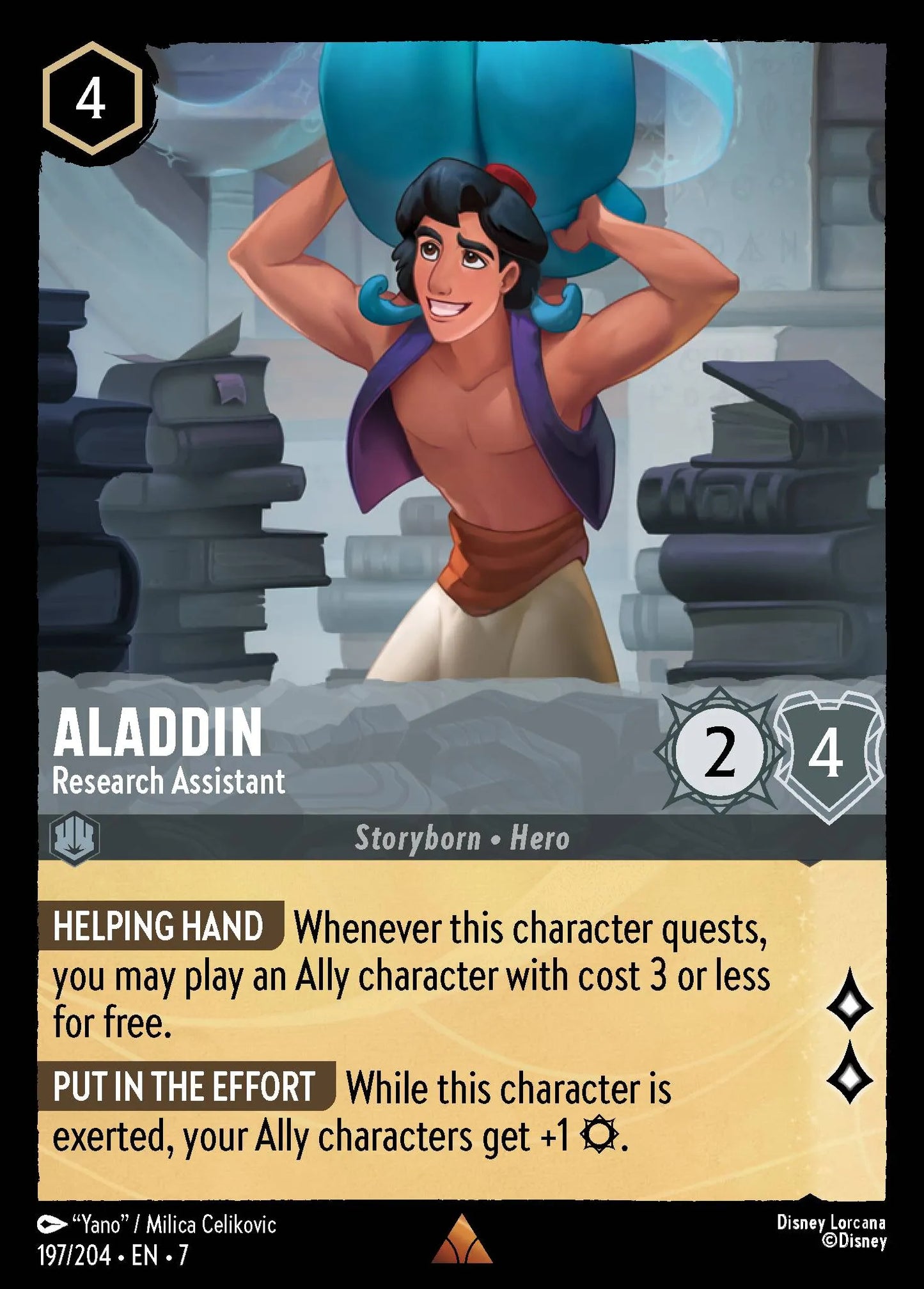 Aladdin - Research Assistant | Archazia's Island #197 (Near Mint Foil) | Disney Lorcana Single Australia (Near Mint)