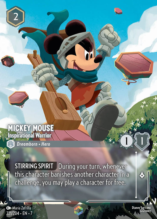 Mickey Mouse - Inspirational Warrior | Archazia's Island #221 (Near Mint) | Disney Lorcana Single Australia (Near Mint)