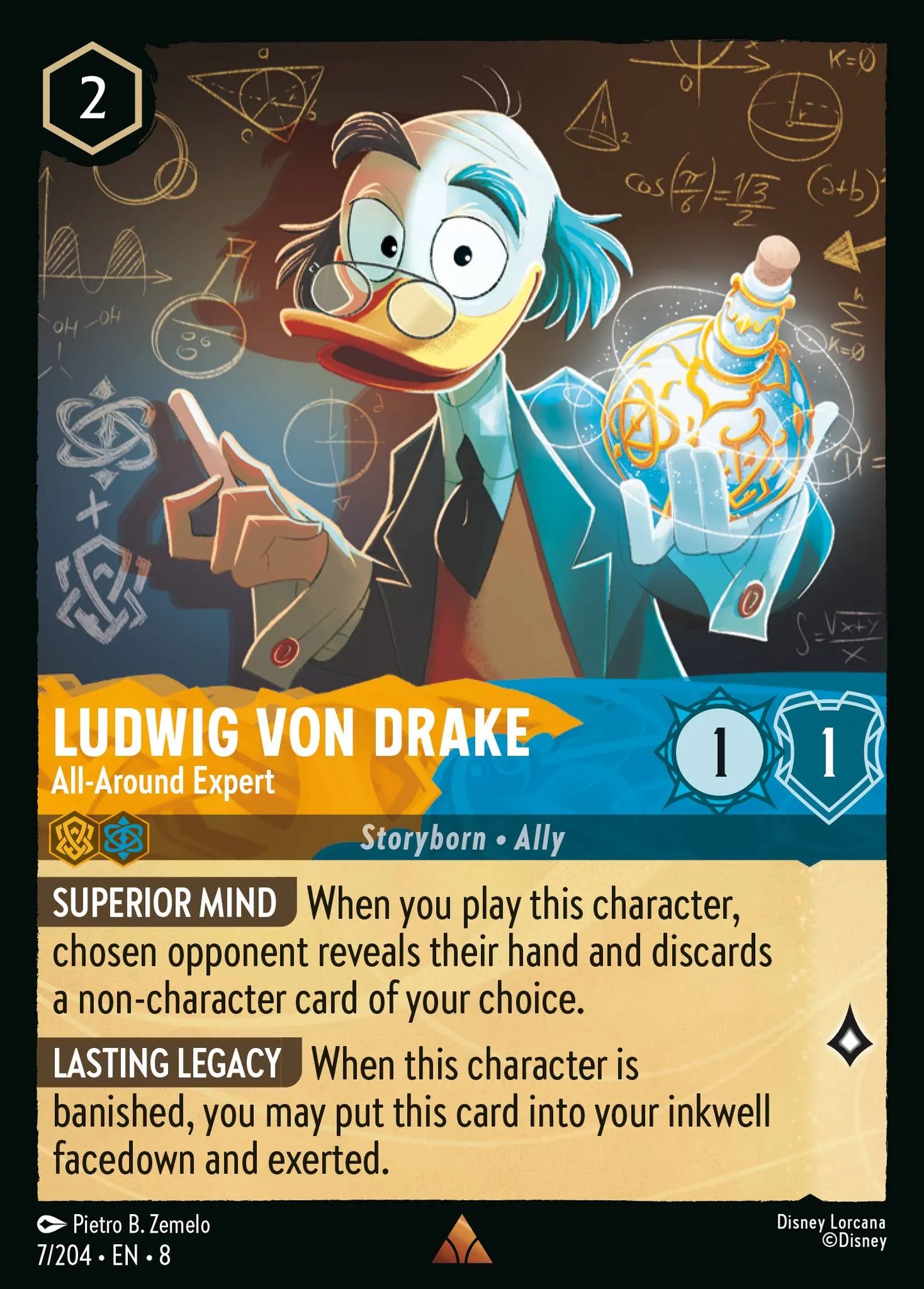 Ludwig Von Drake - All-Around Expert | Reign of Jafar #7 (Near Mint) | Disney Lorcana Single Australia (Near Mint)