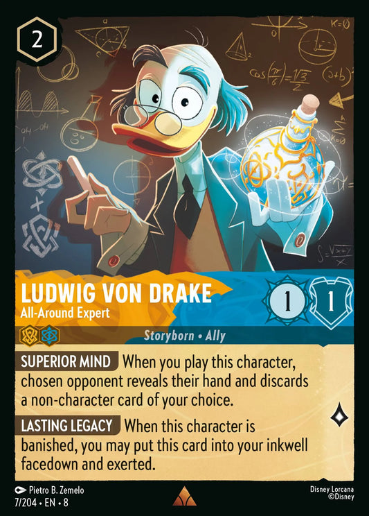 Ludwig Von Drake - All-Around Expert | Reign of Jafar #7 (Near Mint) | Disney Lorcana Single Australia (Near Mint)