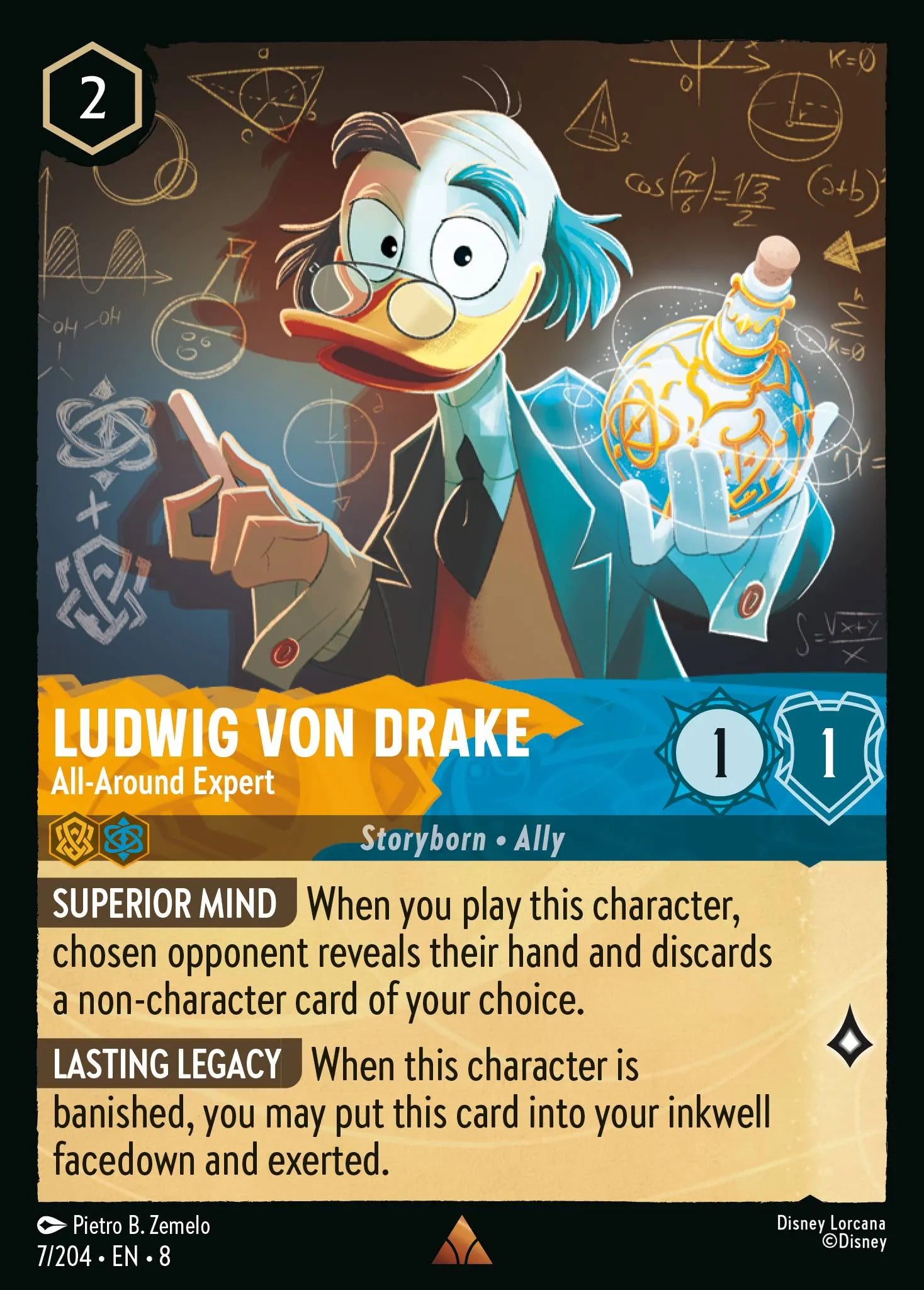 Ludwig Von Drake - All-Around Expert | Reign of Jafar #7 (Near Mint Foil) | Disney Lorcana Single Australia (Near Mint)