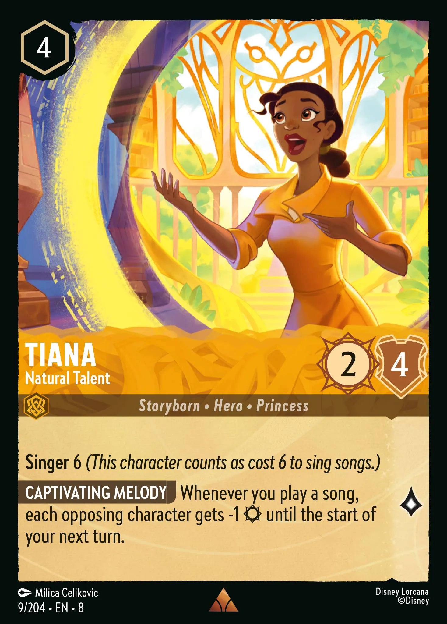 Tiana - Natural Talent | Reign of Jafar #9 (Near Mint) | Disney Lorcana Single Australia (Near Mint)