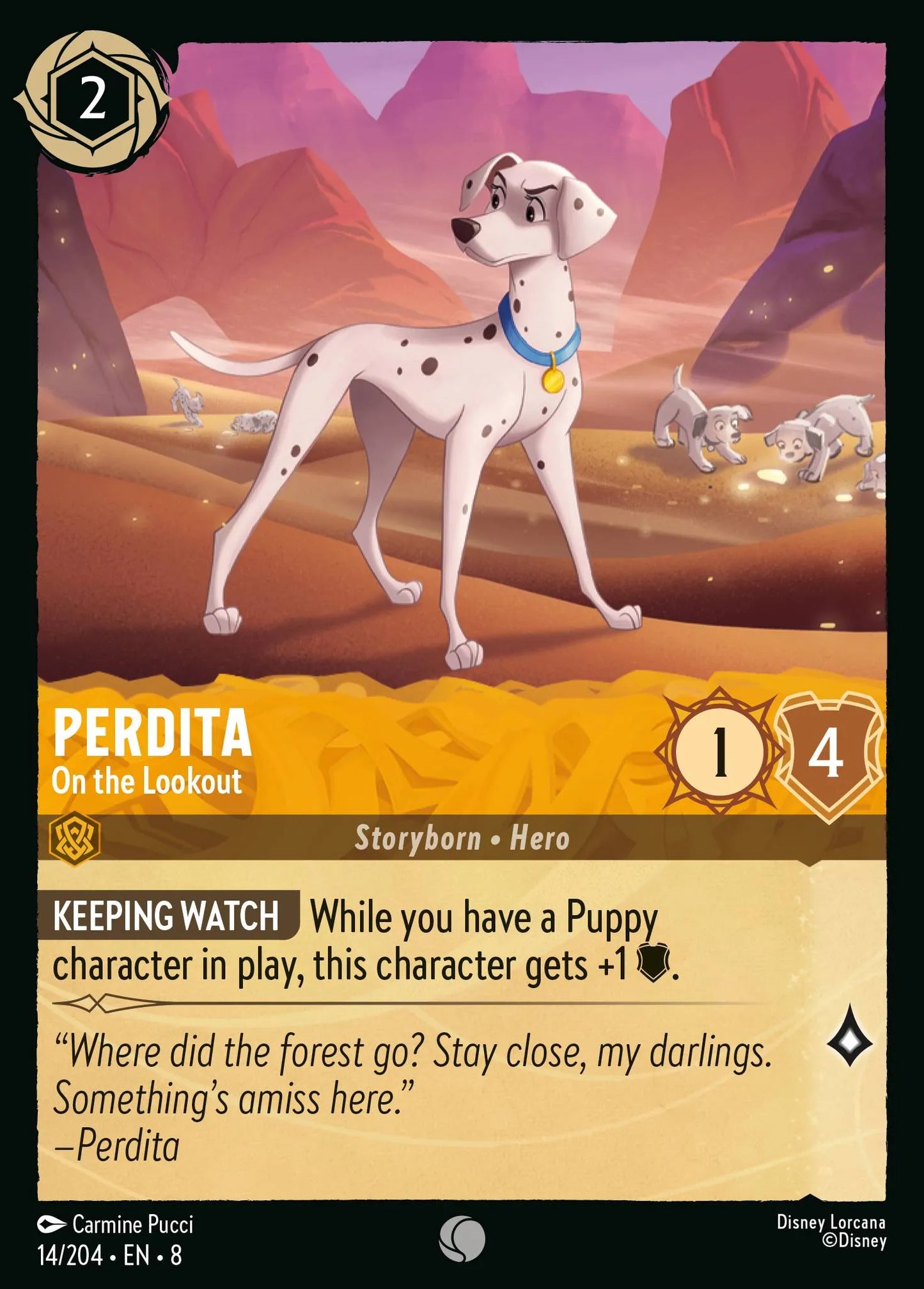 Perdita - On the Lookout | Reign of Jafar #14 (Near Mint Foil) | Disney Lorcana Single Australia (Near Mint)