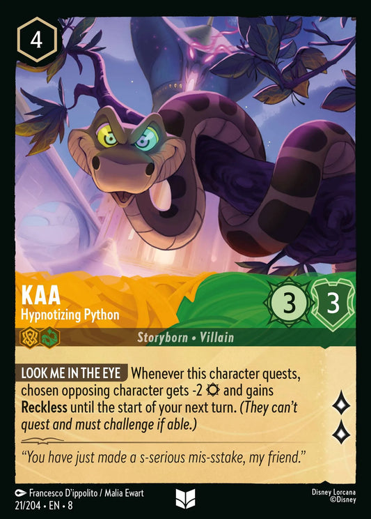 Kaa - Hypnotizing Python | Reign of Jafar #21 (Near Mint) | Disney Lorcana Single Australia (Near Mint)