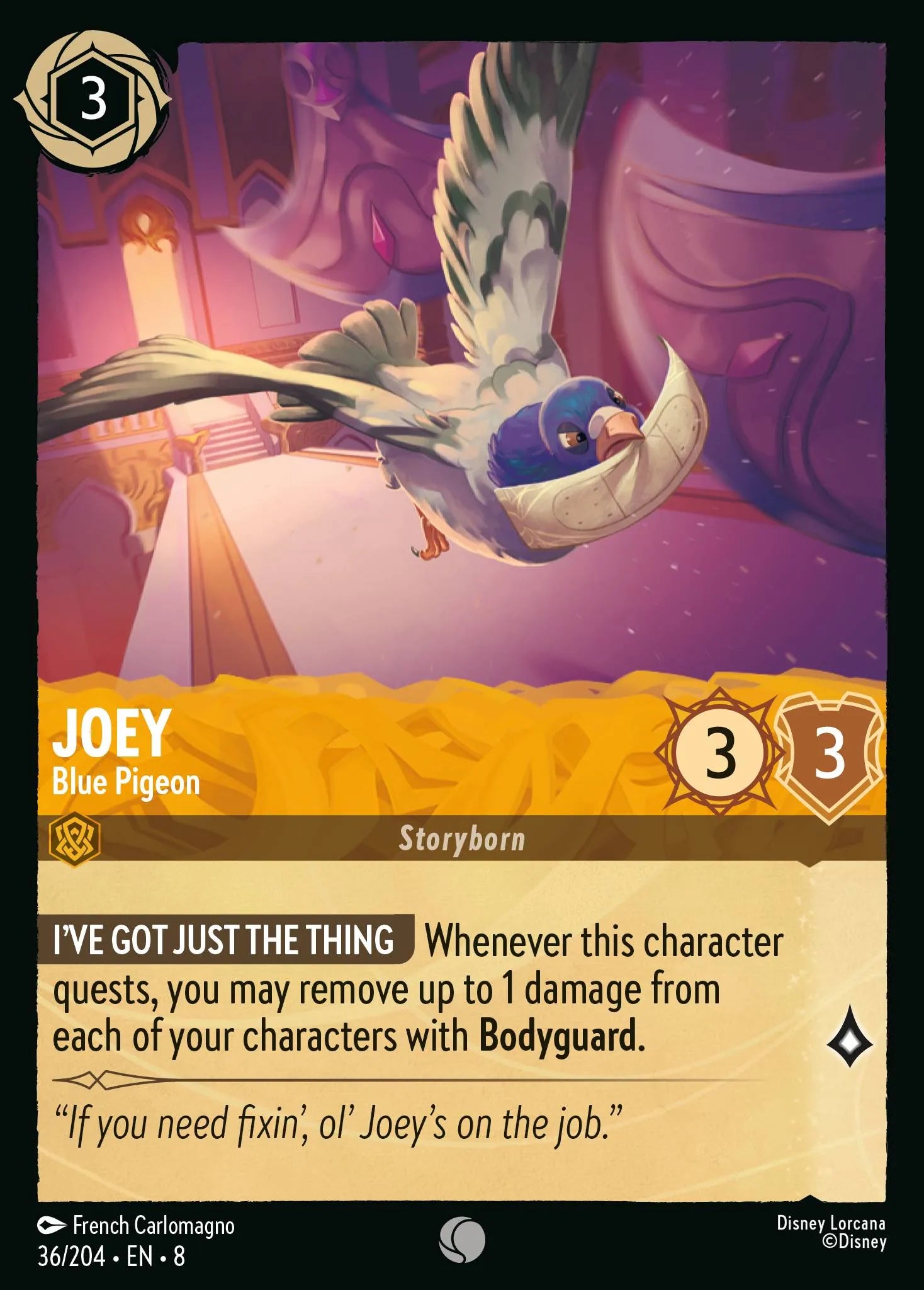 Joey - Blue Pigeon | Reign of Jafar #36 (Near Mint) | Disney Lorcana Single Australia (Near Mint)