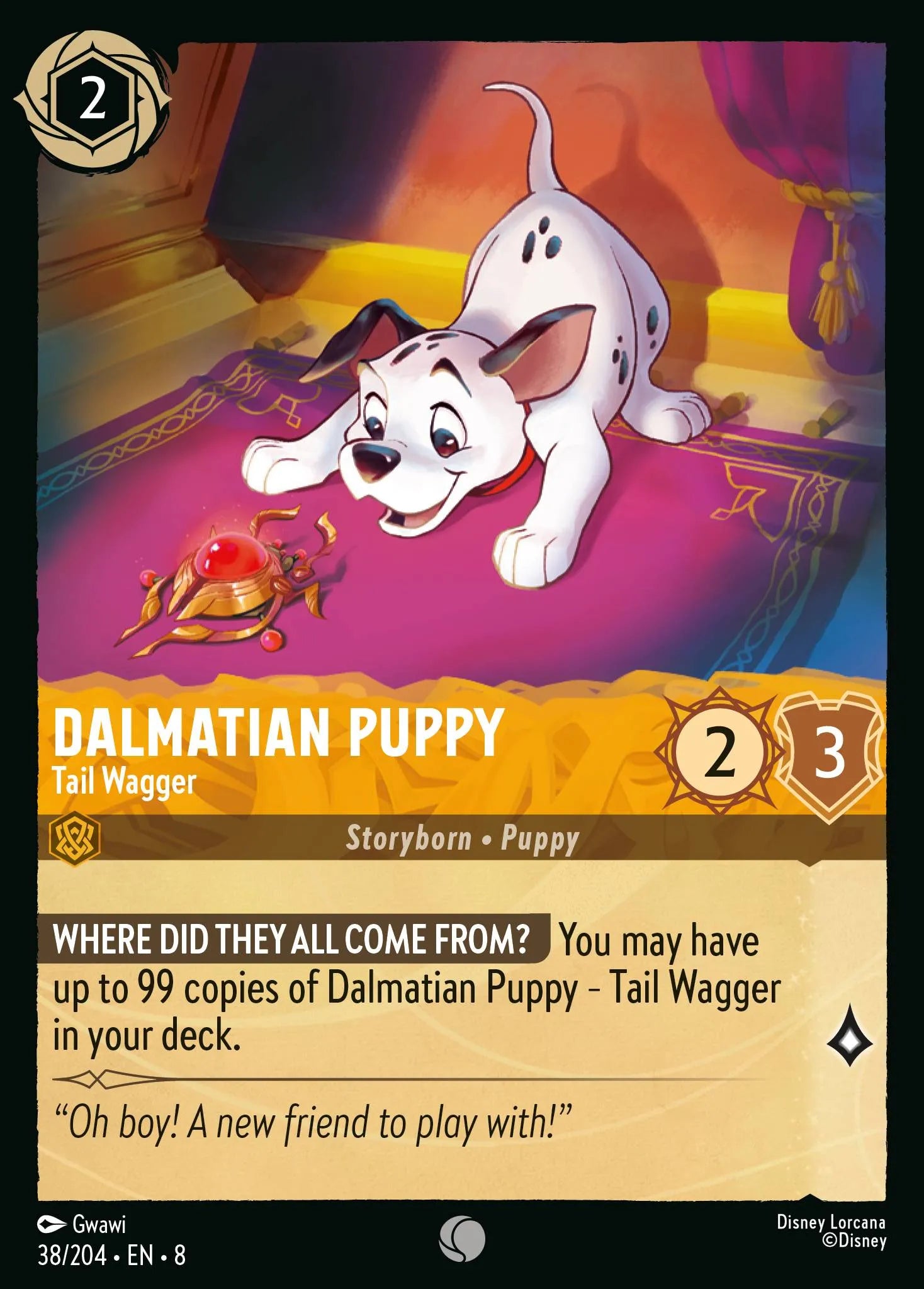 Dalmatian Puppy - Tail Wagger | Reign of Jafar #38 (Near Mint Foil) | Disney Lorcana Single Australia (Near Mint)