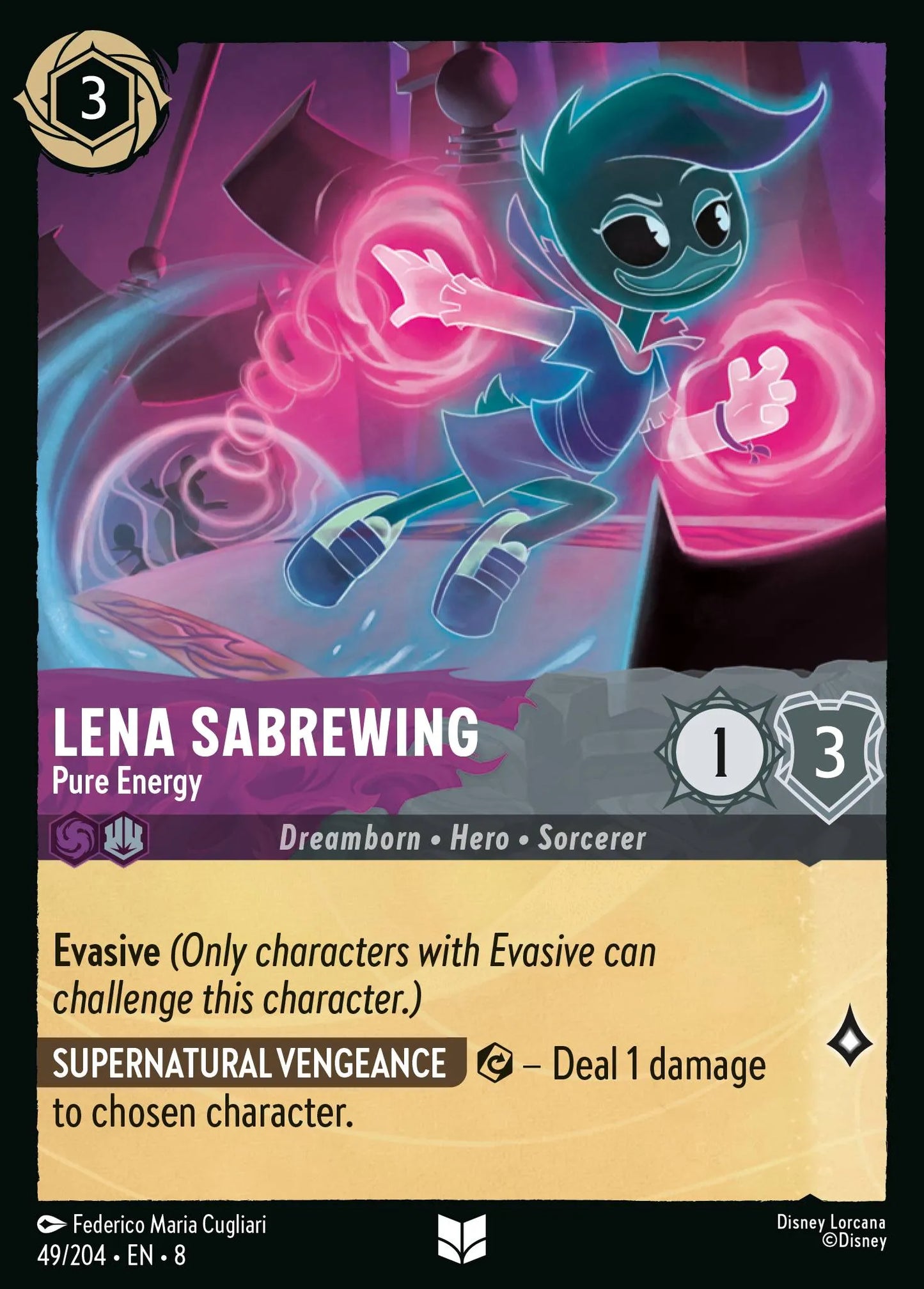 Lena Sabrewing - Pure Energy | Reign of Jafar #49 (Near Mint Foil) | Disney Lorcana Single Australia (Near Mint)