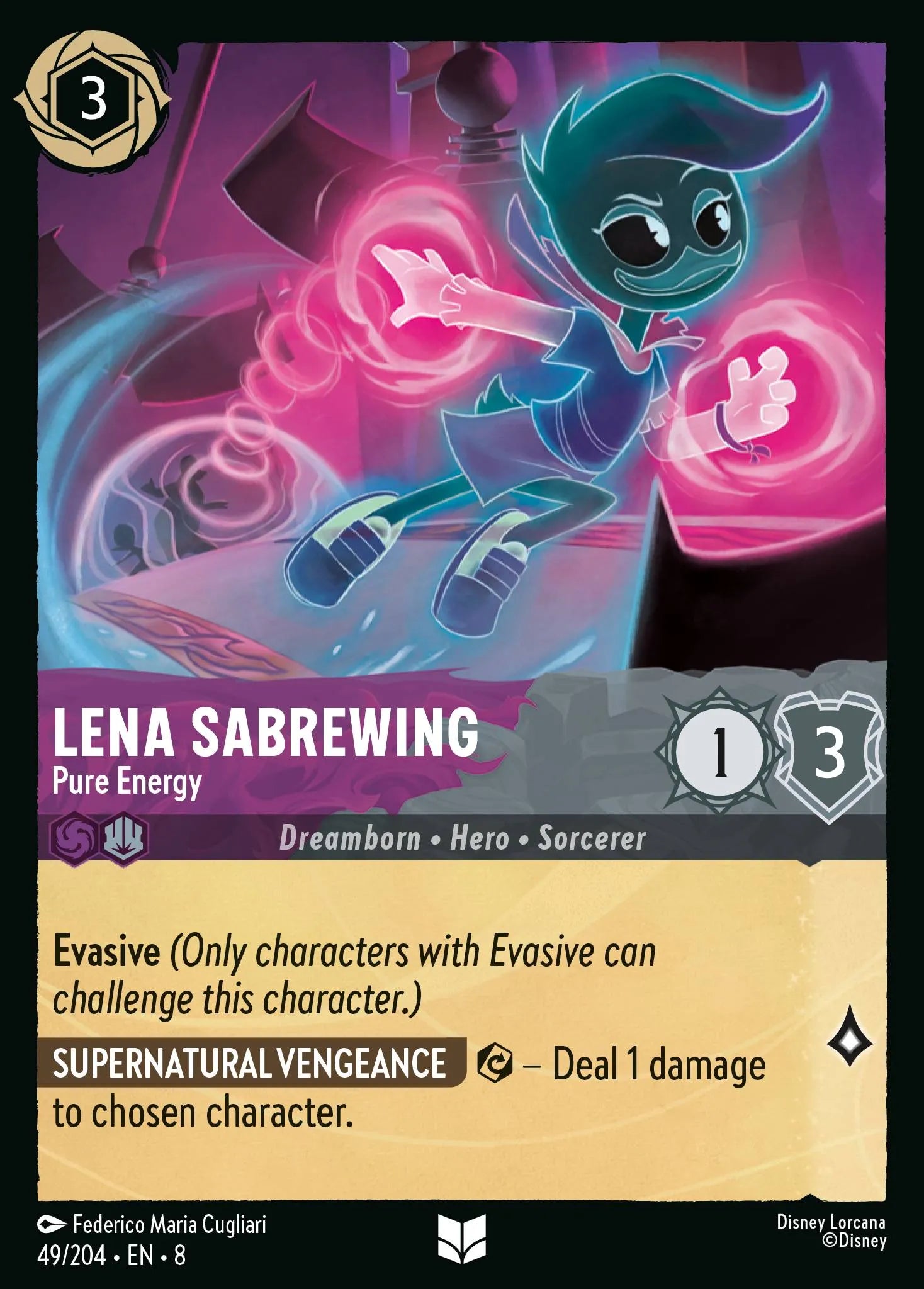 Lena Sabrewing - Pure Energy | Reign of Jafar #49 (Near Mint Foil) | Disney Lorcana Single Australia (Near Mint)