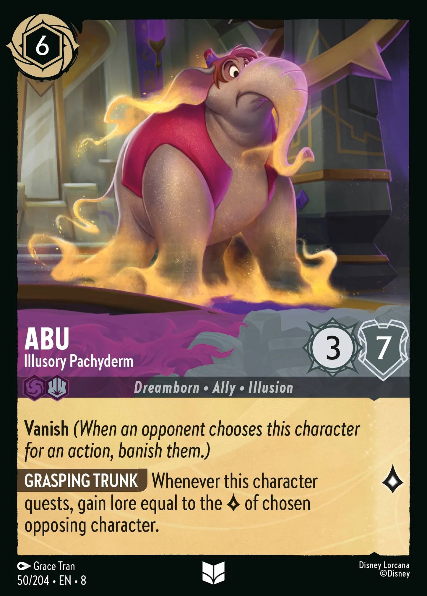 Abu - Illusory Pachyderm | Reign of Jafar #50 (Near Mint Foil) | Disney Lorcana Single Australia (Near Mint)