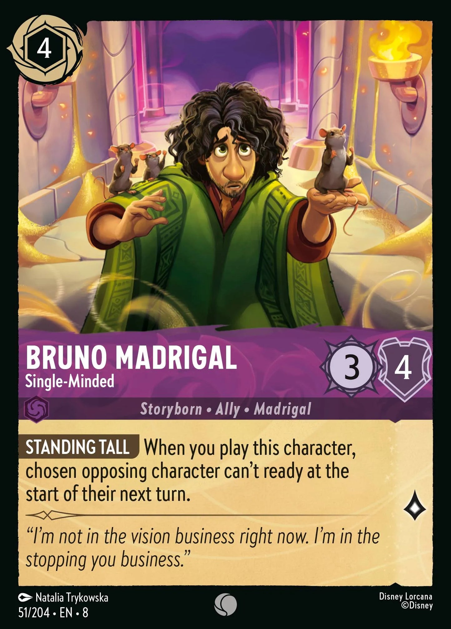 Bruno Madrigal - Single-Minded | Reign of Jafar #51 (Near Mint) | Disney Lorcana Single Australia (Near Mint)