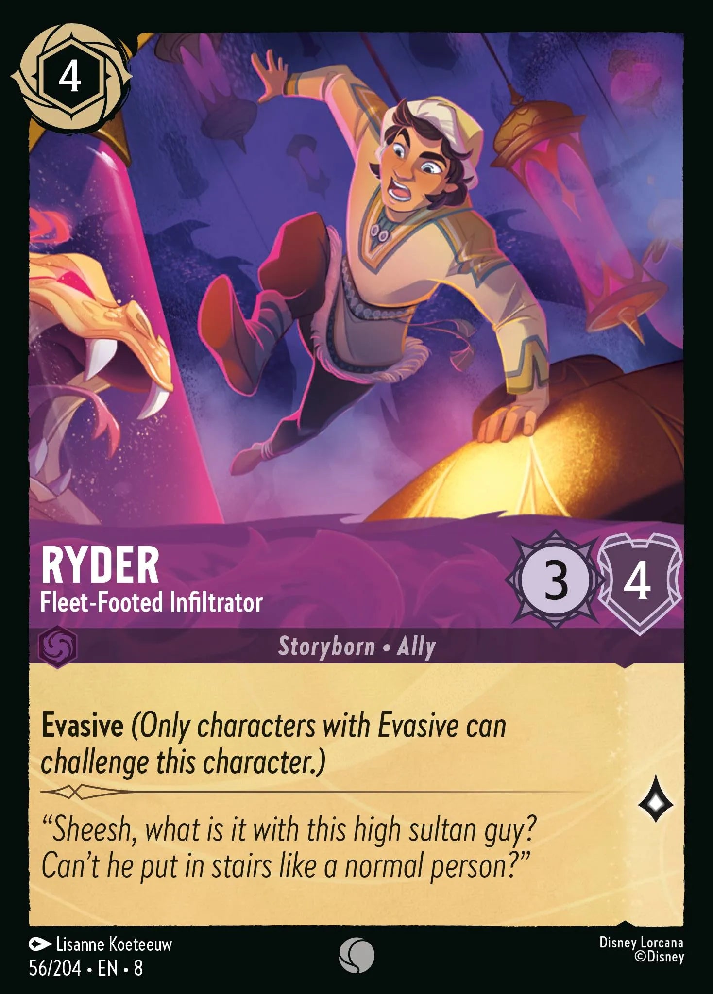 Ryder - Fleet-Footed Infiltrator | Reign of Jafar #56 (Near Mint Foil) | Disney Lorcana Single Australia (Near Mint)
