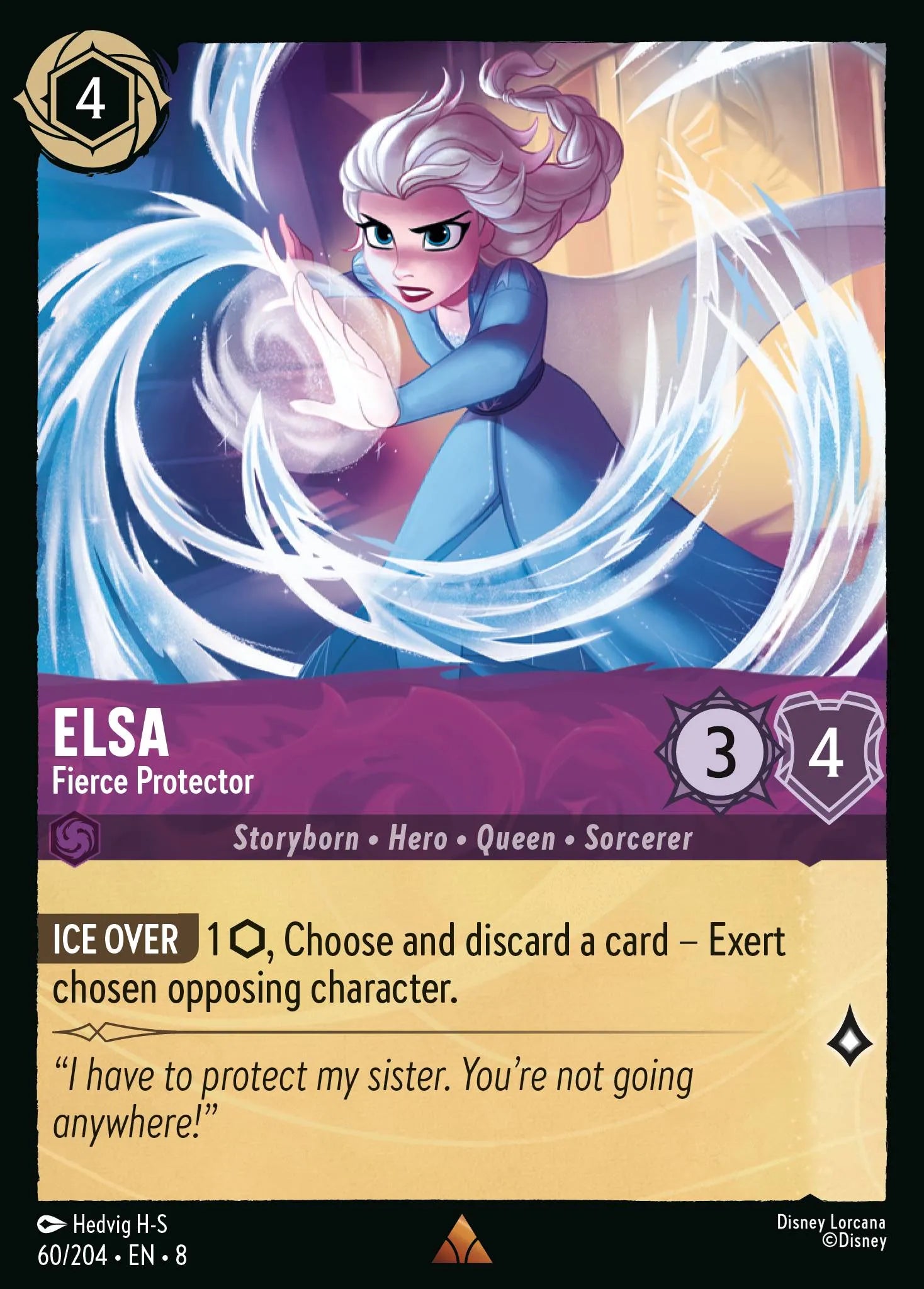 Elsa - Fierce Protector | Reign of Jafar #60 (Near Mint Foil) | Disney Lorcana Single Australia (Near Mint)