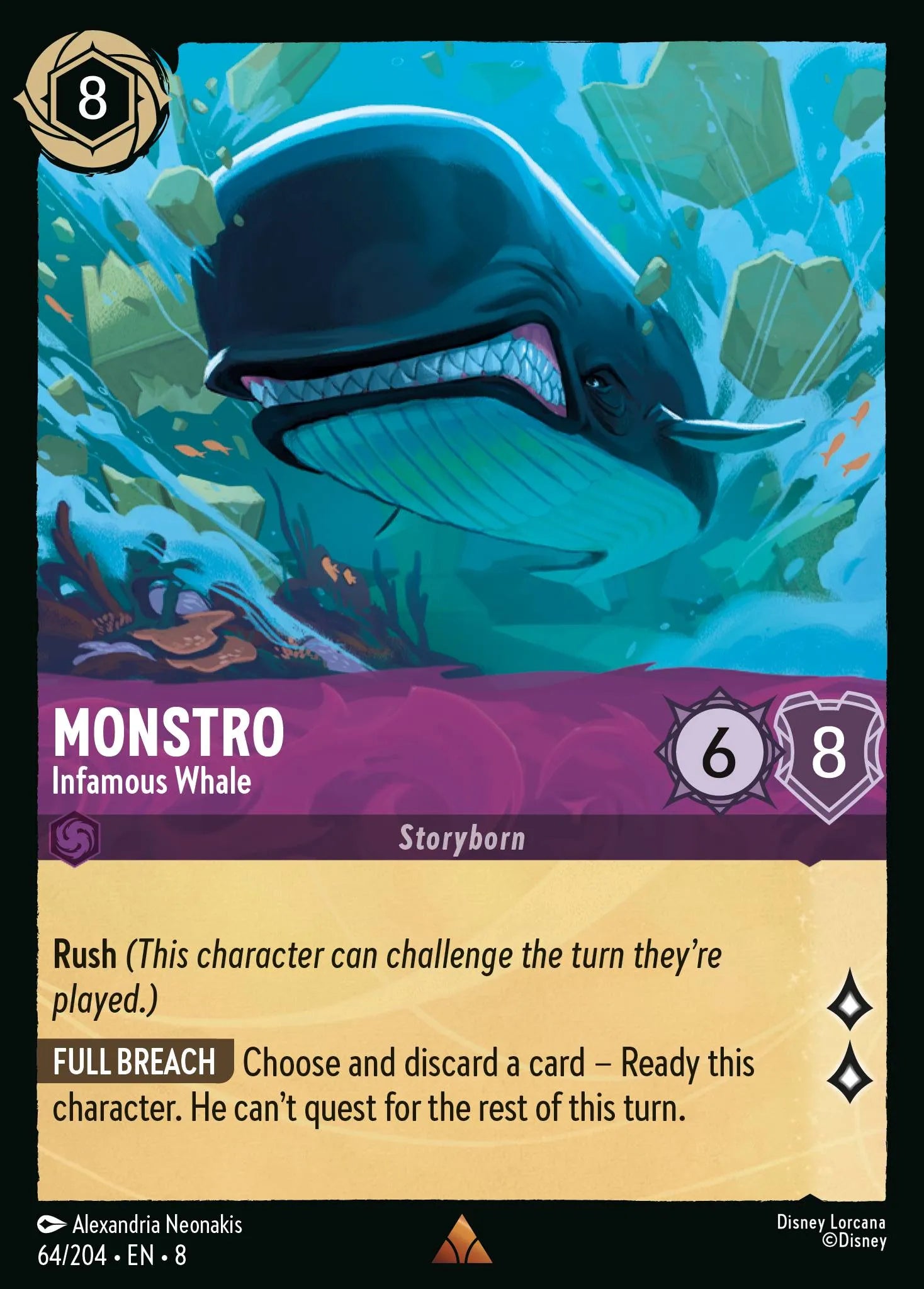 Monstro - Infamous Whale | Reign of Jafar #64 (Near Mint) | Disney Lorcana Single Australia (Near Mint)