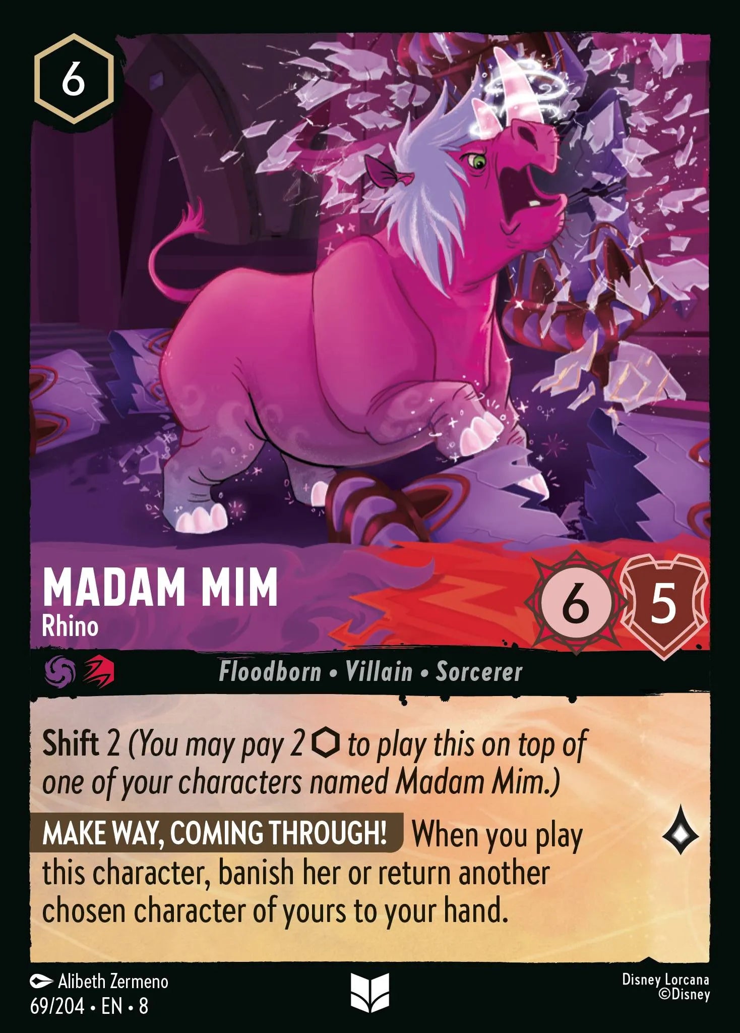 Madam Mim - Rhino | Reign of Jafar #69 (Near Mint Foil) | Disney Lorcana Single Australia (Near Mint)