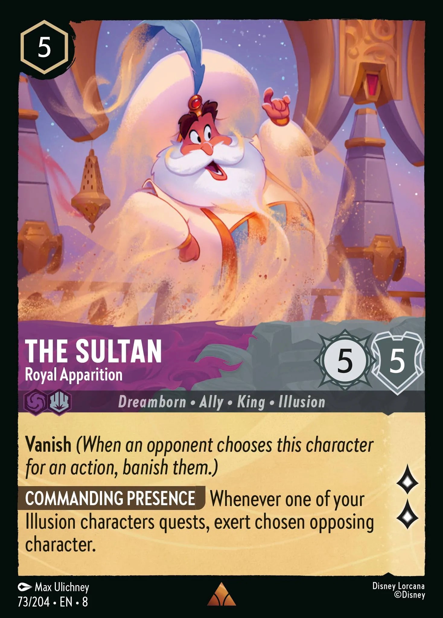 The Sultan - Royal Apparition | Reign of Jafar #73 (Near Mint) | Disney Lorcana Single Australia (Near Mint)