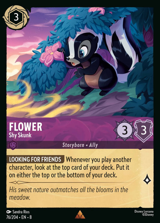 Flower - Shy Skunk | Reign of Jafar #76 (Near Mint) | Disney Lorcana Single Australia (Near Mint)