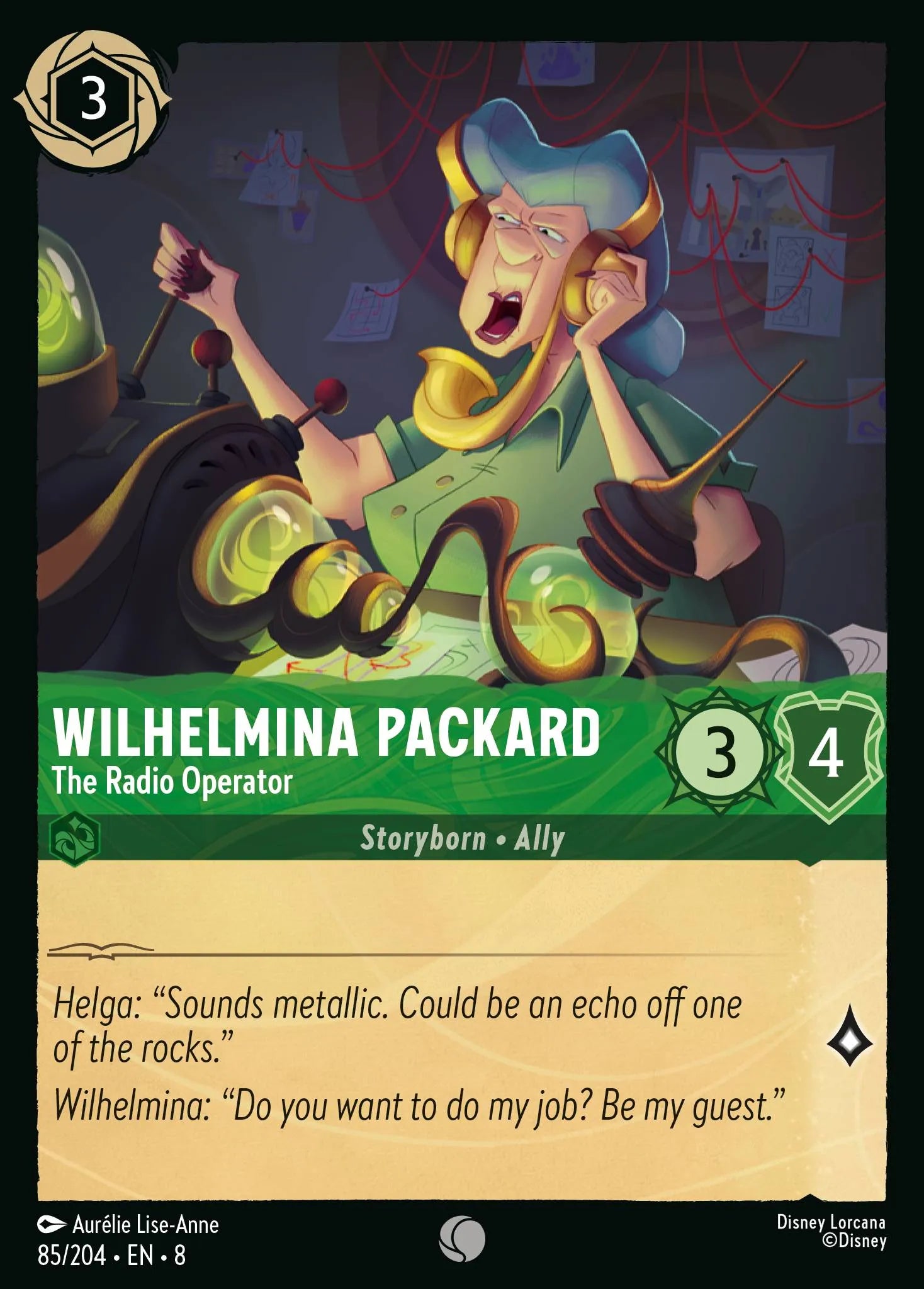 Wilhelmina Packard - The Radio Operator | Reign of Jafar #85 (Near Mint Foil) | Disney Lorcana Single Australia (Near Mint)