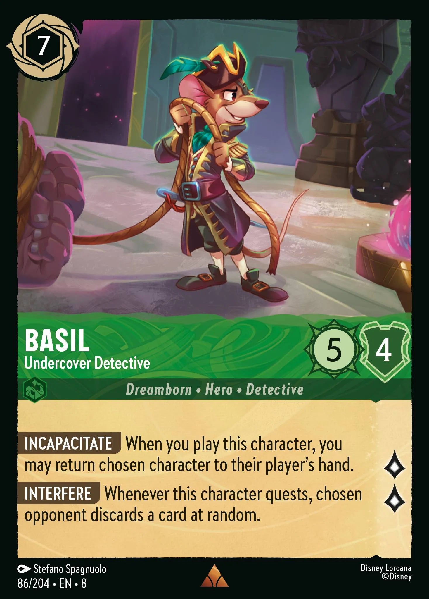 Basil - Undercover Detective | Reign of Jafar #86 (Near Mint) | Disney Lorcana Single Australia (Near Mint)