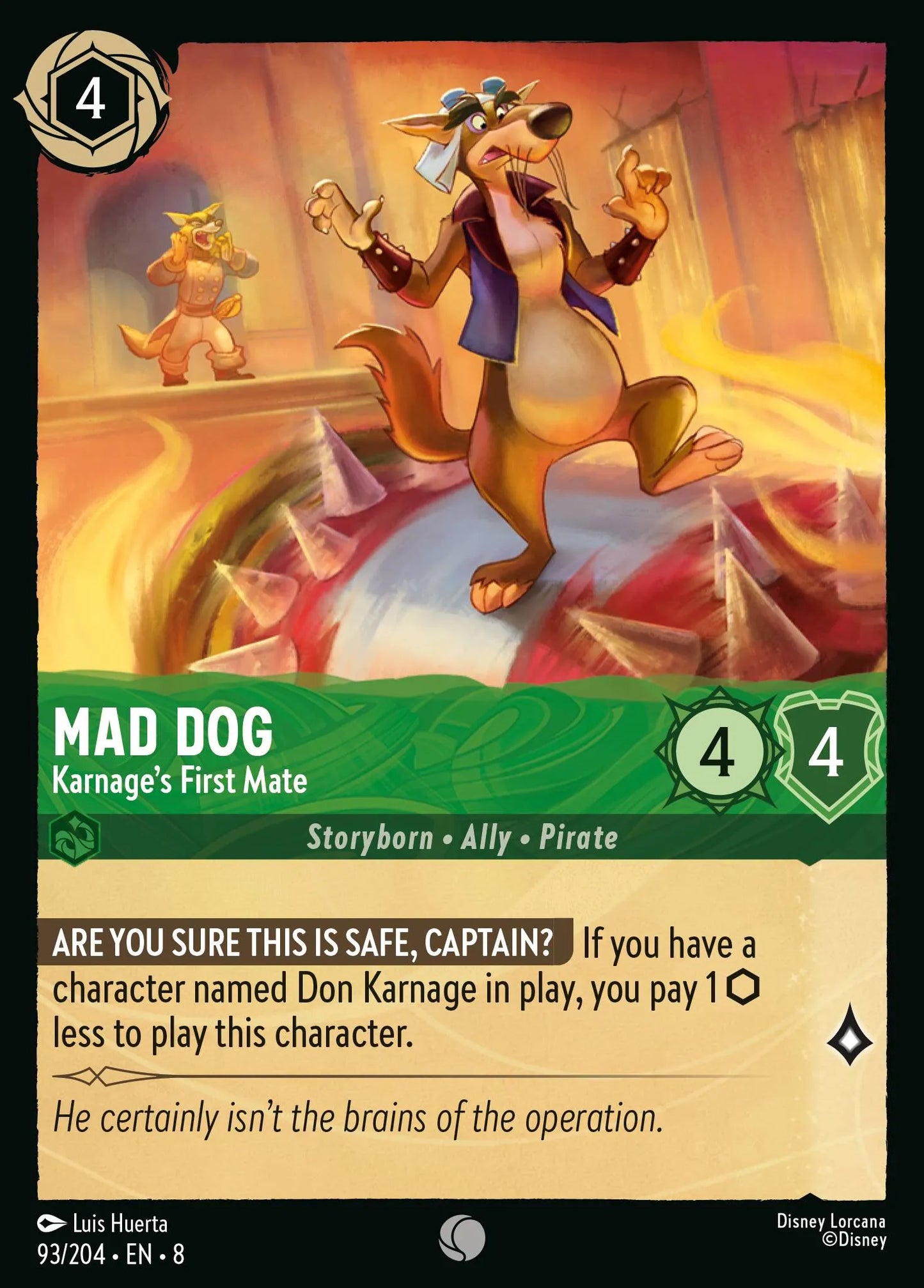 Mad Dog - Karnage's First Mate | Reign of Jafar #93 (Near Mint Foil) | Disney Lorcana Single Australia (Near Mint)