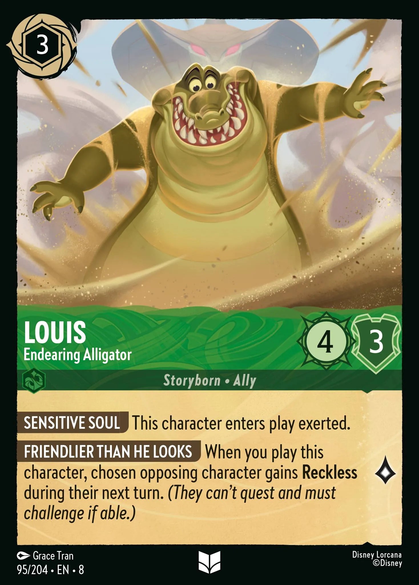Louis - Endearing Alligator | Reign of Jafar #95 (Near Mint Foil) | Disney Lorcana Single Australia (Near Mint)