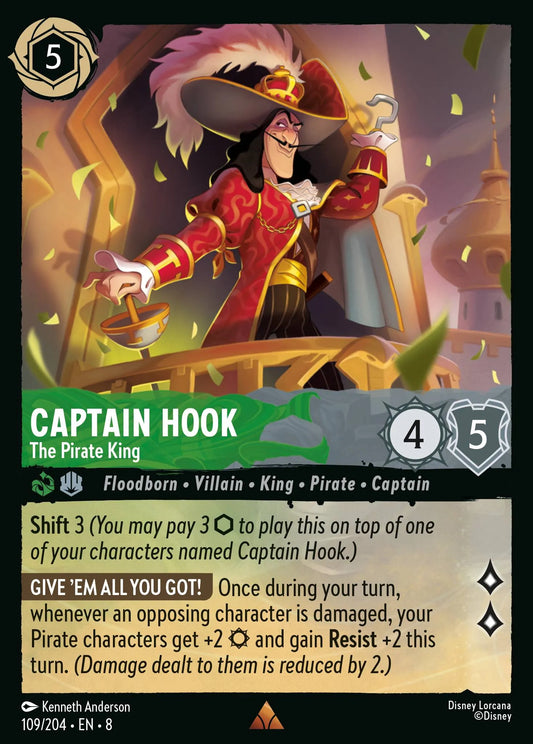 Captain Hook - The Pirate King | Reign of Jafar #109 (Near Mint) | Disney Lorcana Single Australia (Near Mint)