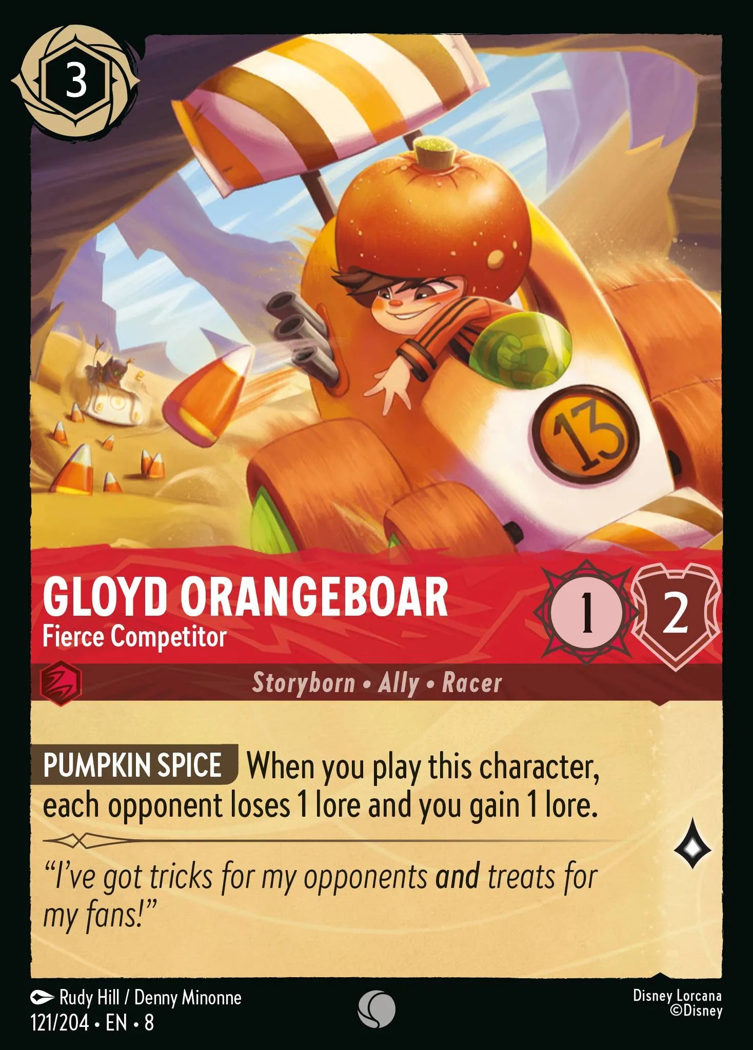 Gloyd Orangeboar - Fierce Competitor | Reign of Jafar #121 (Near Mint Foil) | Disney Lorcana Single Australia (Near Mint)