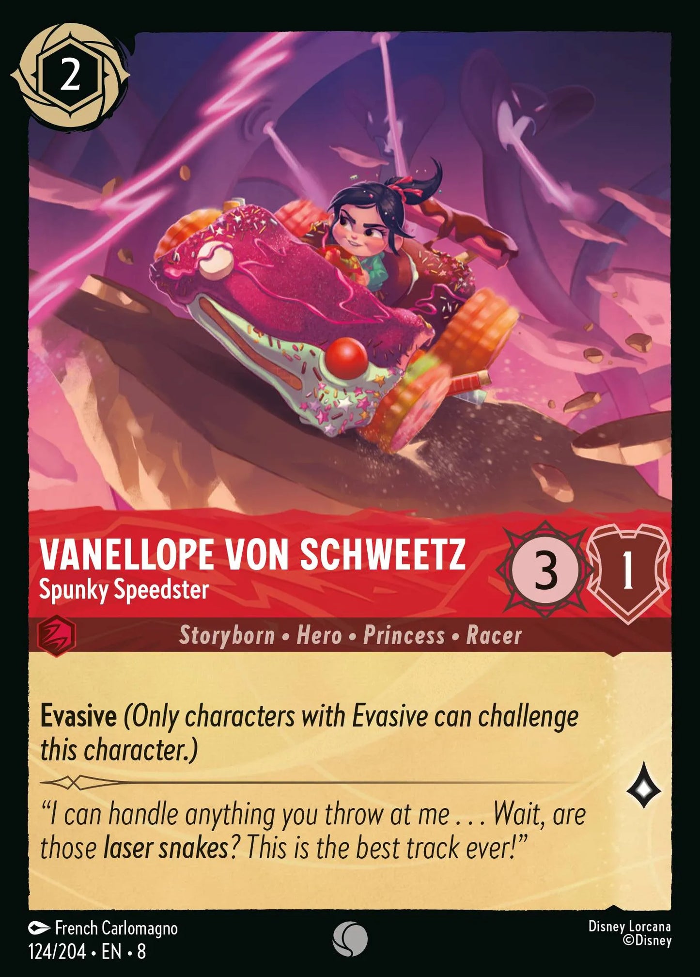 Vanellope Von Schweetz - Spunky Speedster | Reign of Jafar #124 (Near Mint) | Disney Lorcana Single Australia (Near Mint)