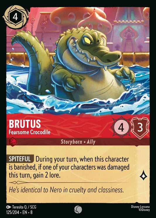 Brutus - Fearsome Crocodile | Reign of Jafar #125 (Near Mint Foil) | Disney Lorcana Single Australia (Near Mint)