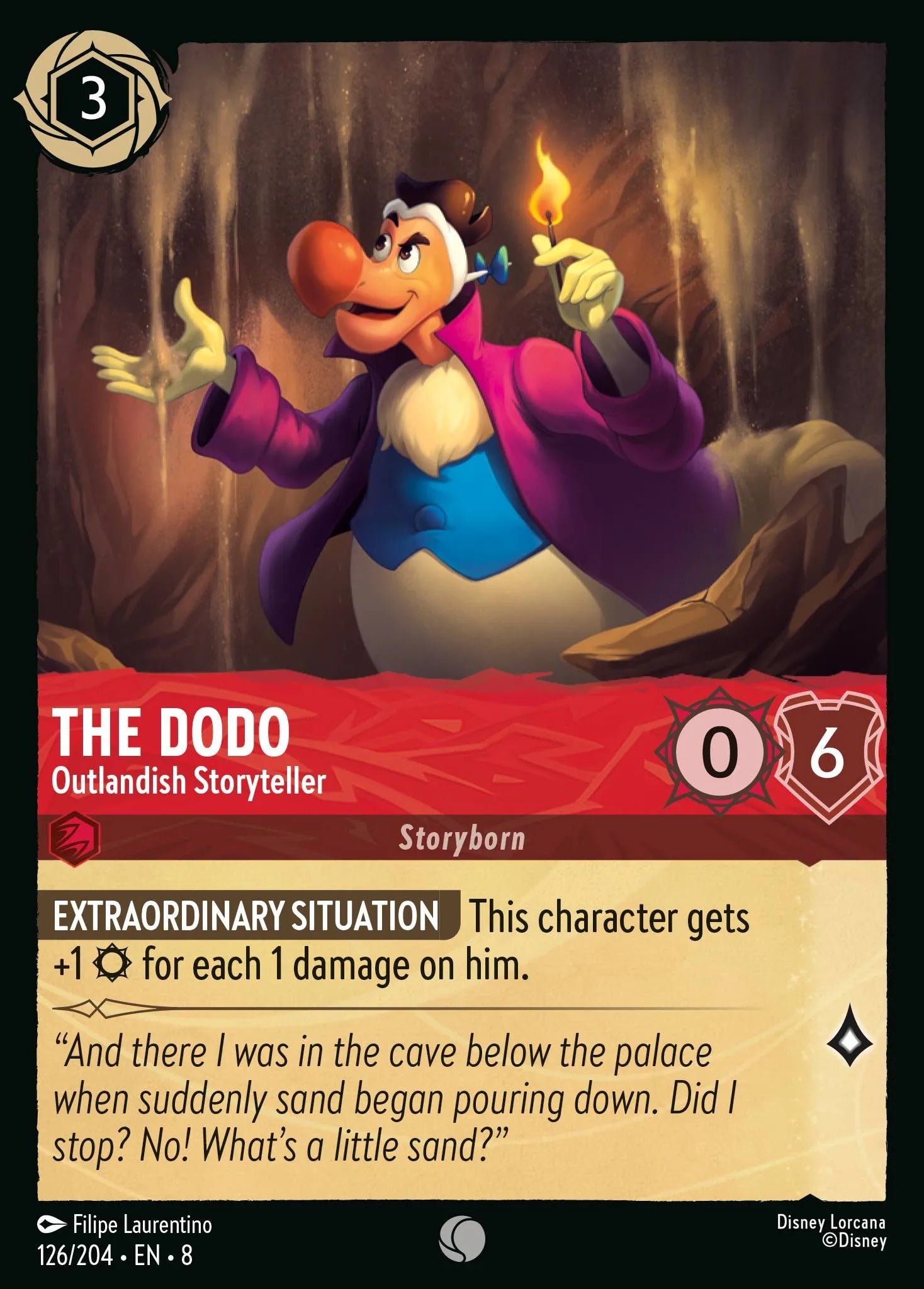 The Dodo - Outlandish Storyteller | Reign of Jafar #126 (Near Mint Foil) | Disney Lorcana Single Australia (Near Mint)
