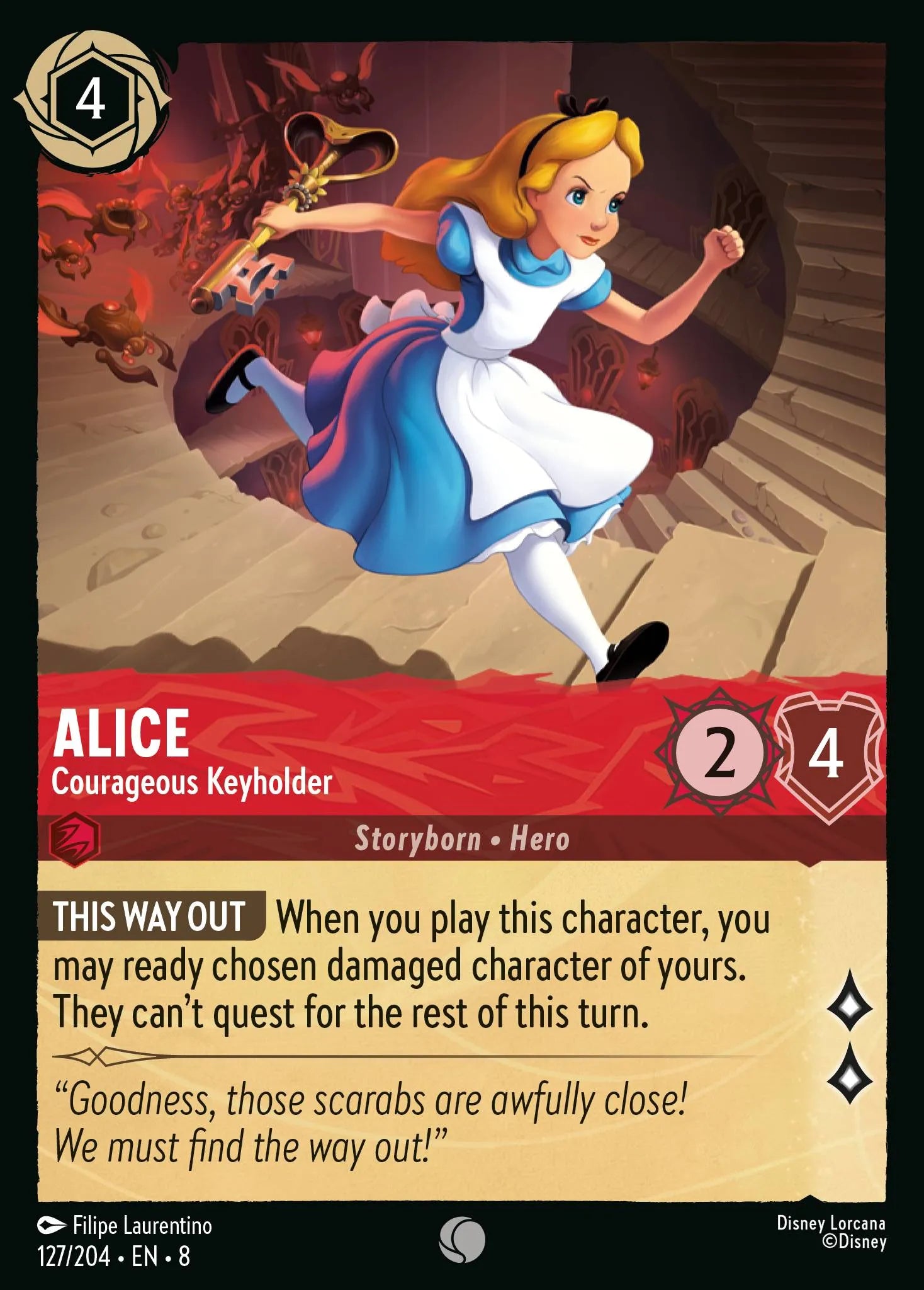 Alice - Courageous Keyholder | Reign of Jafar #127 (Near Mint Foil) | Disney Lorcana Single Australia (Near Mint)