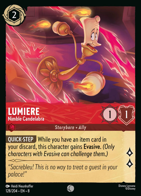 Lumiere - Nimble Candelabra | Reign of Jafar #128 (Near Mint Foil) | Disney Lorcana Single Australia (Near Mint)