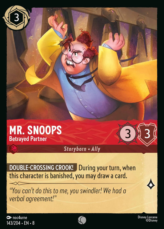 Mr. Snoops - Betrayed Partner | Reign of Jafar #143 (Near Mint) | Disney Lorcana Single Australia (Near Mint)