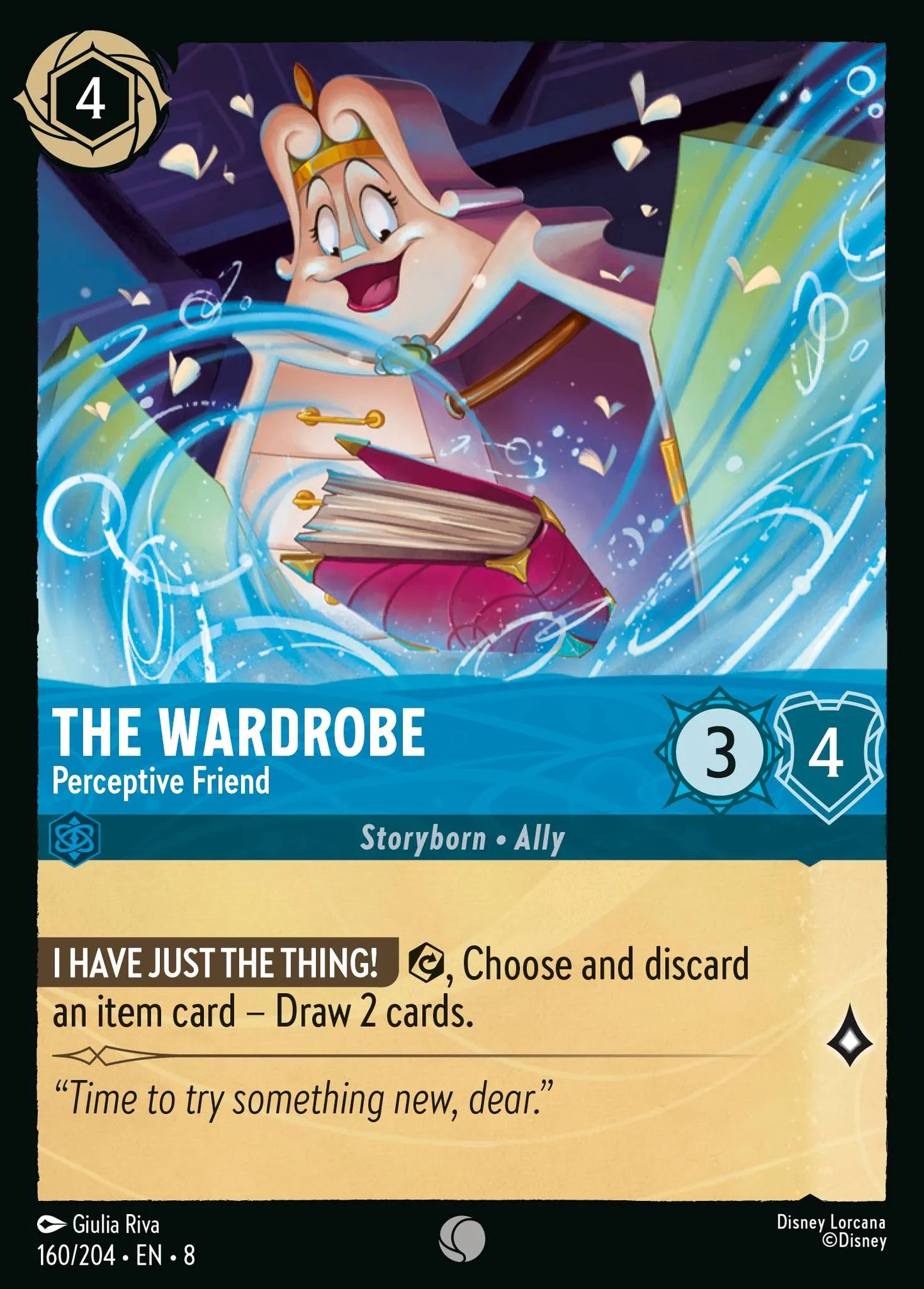 The Wardrobe - Perceptive Friend | Reign of Jafar #160 (Near Mint Foil) | Disney Lorcana Single Australia (Near Mint)