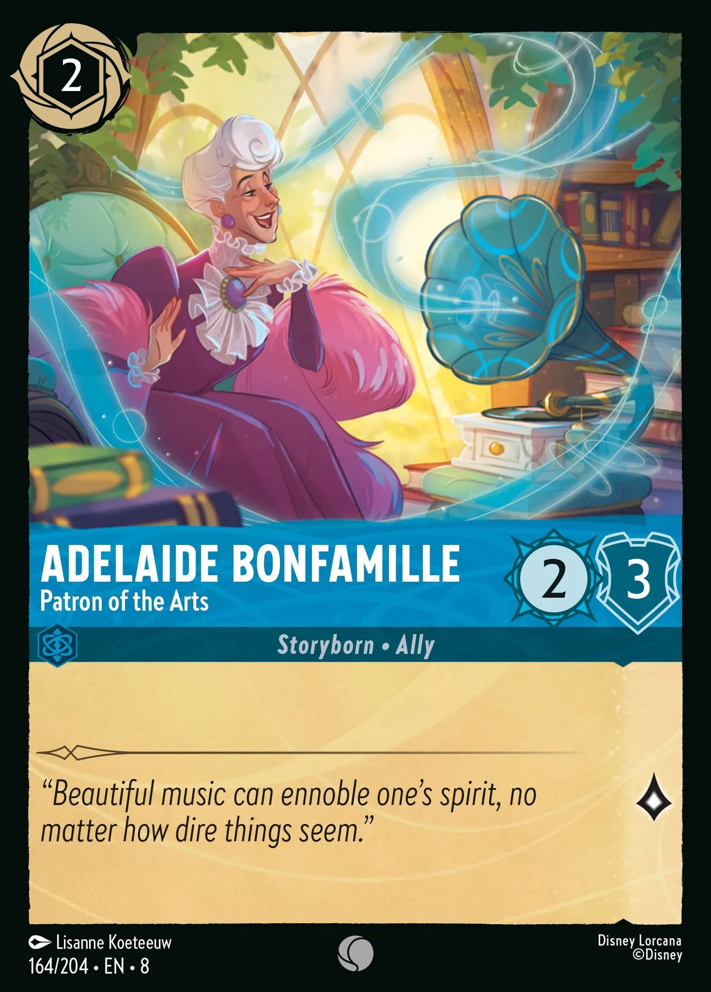 Adelaide Bonfamille - Patron of the Arts | Reign of Jafar #164 (Near Mint) | Disney Lorcana Single Australia (Near Mint)