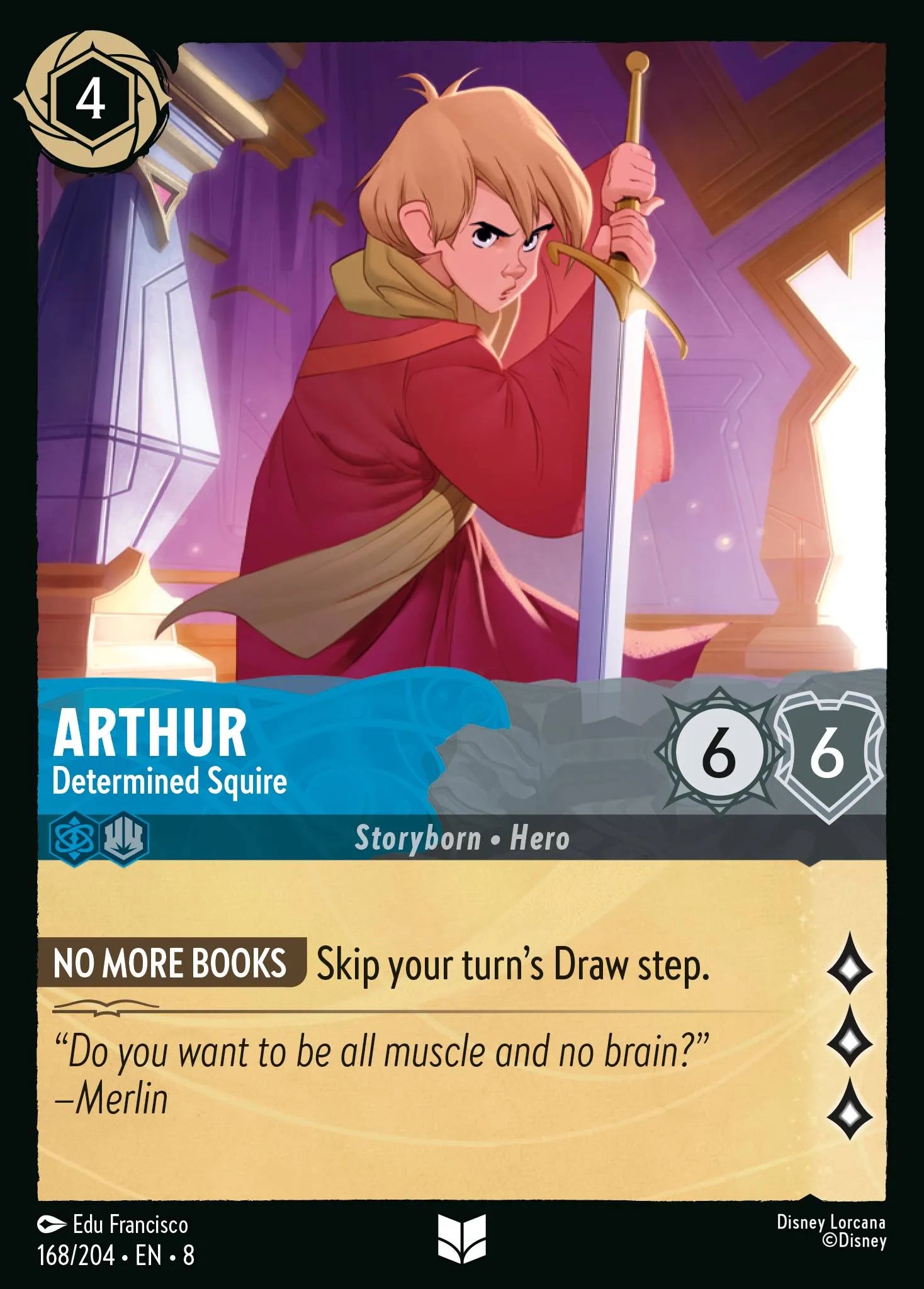 Arthur - Determined Squire | Reign of Jafar #168 (Near Mint Foil) | Disney Lorcana Single Australia (Near Mint)
