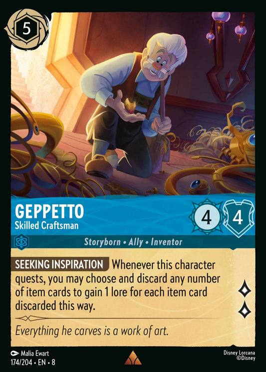 Geppetto - Skilled Craftsman | Reign of Jafar #174 (Near Mint) | Disney Lorcana Single Australia (Near Mint)