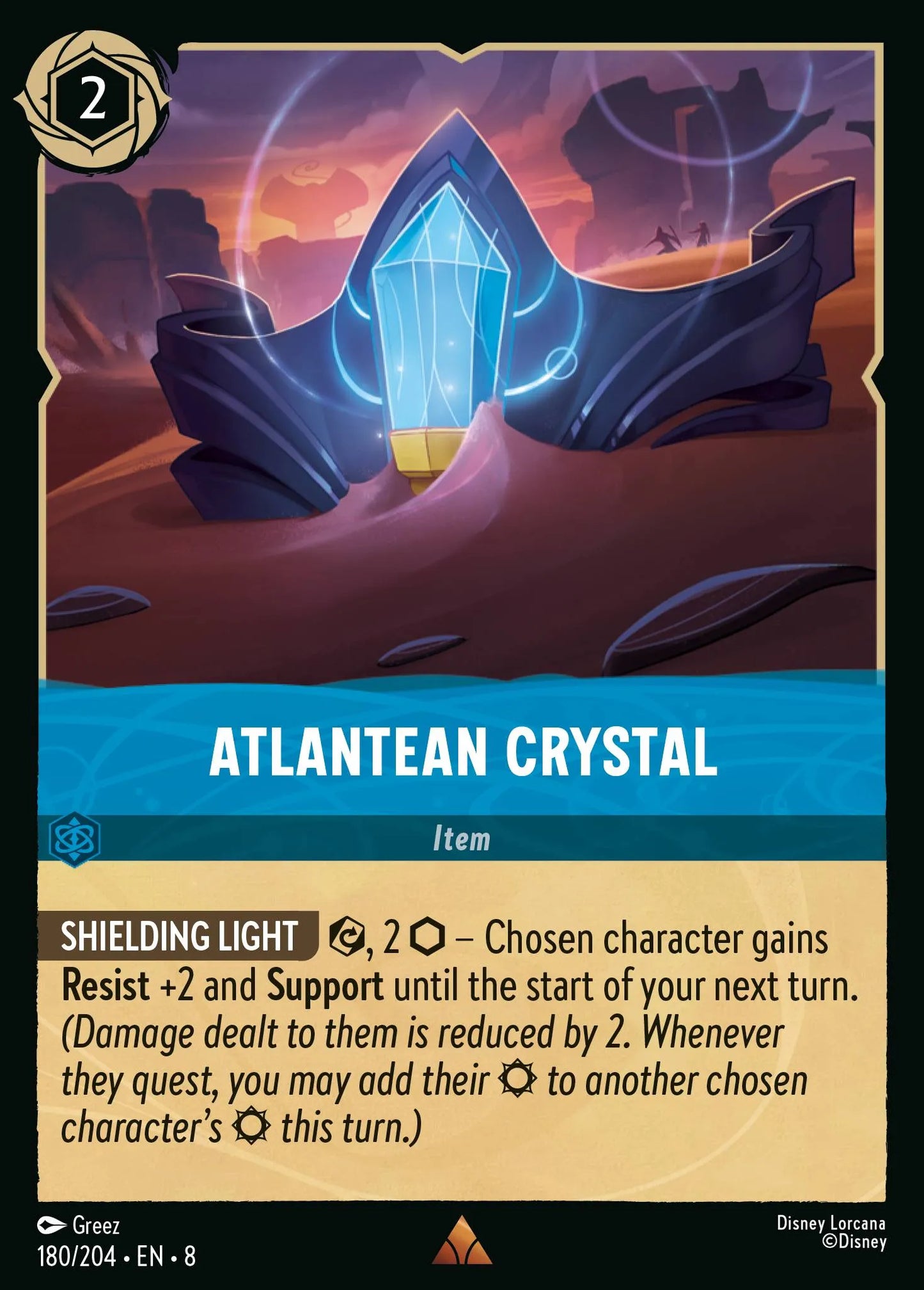 Atlantean Crystal | Reign of Jafar #180 (Near Mint) | Disney Lorcana Single Australia (Near Mint)