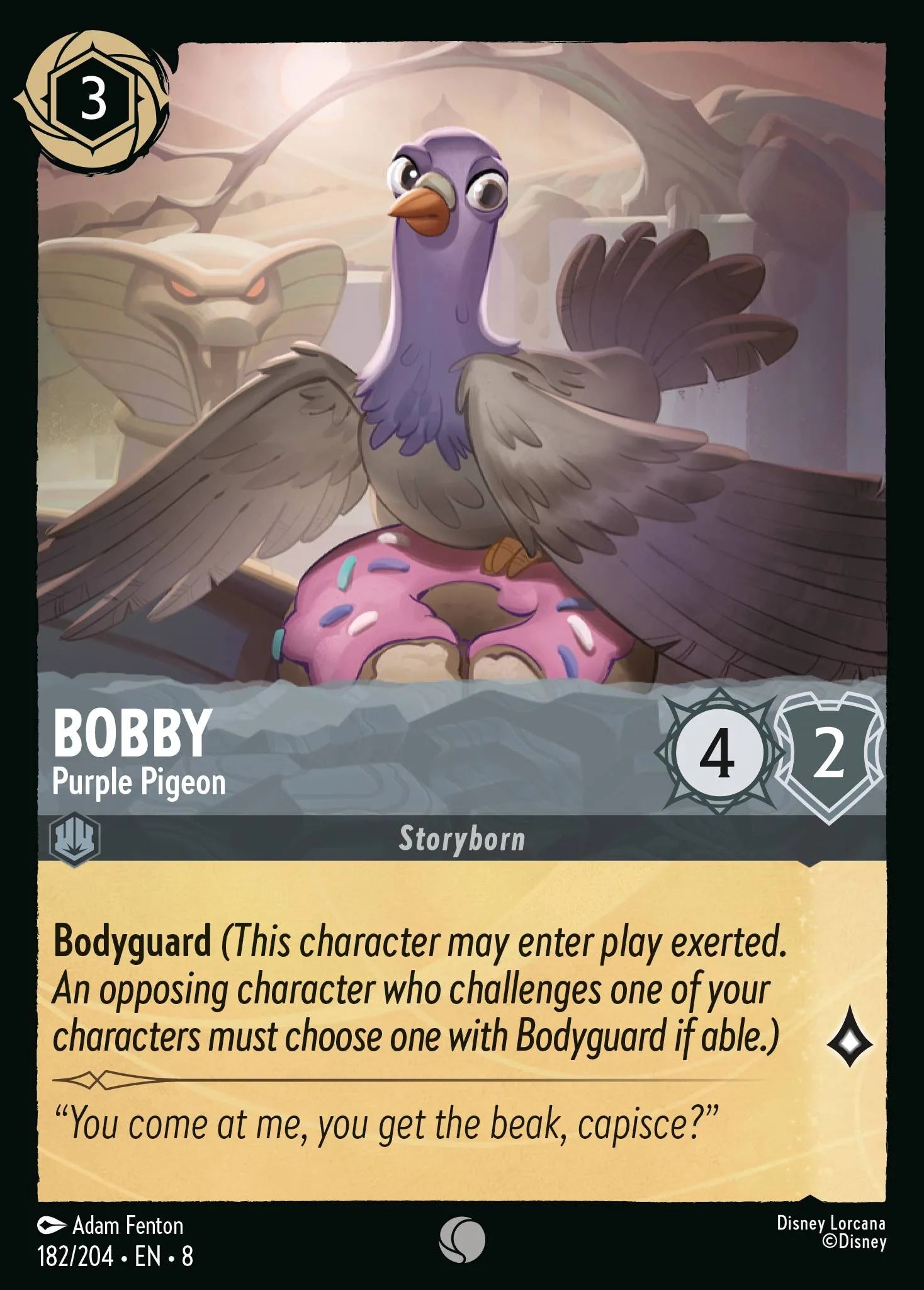 Bobby - Purple Pigeon | Reign of Jafar #182 (Near Mint Foil) | Disney Lorcana Single Australia (Near Mint)